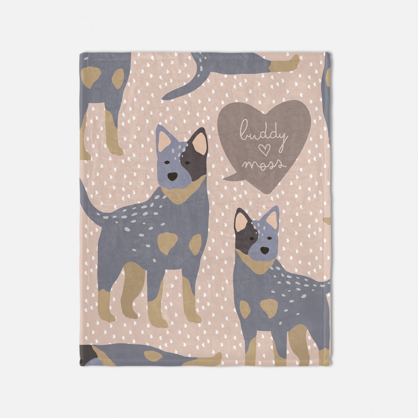 Australian Cattle Dog Personalized Baby Blanket