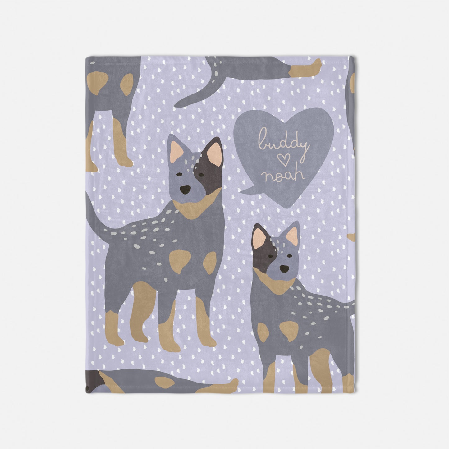 Australian Cattle Dog Personalized Baby Blanket
