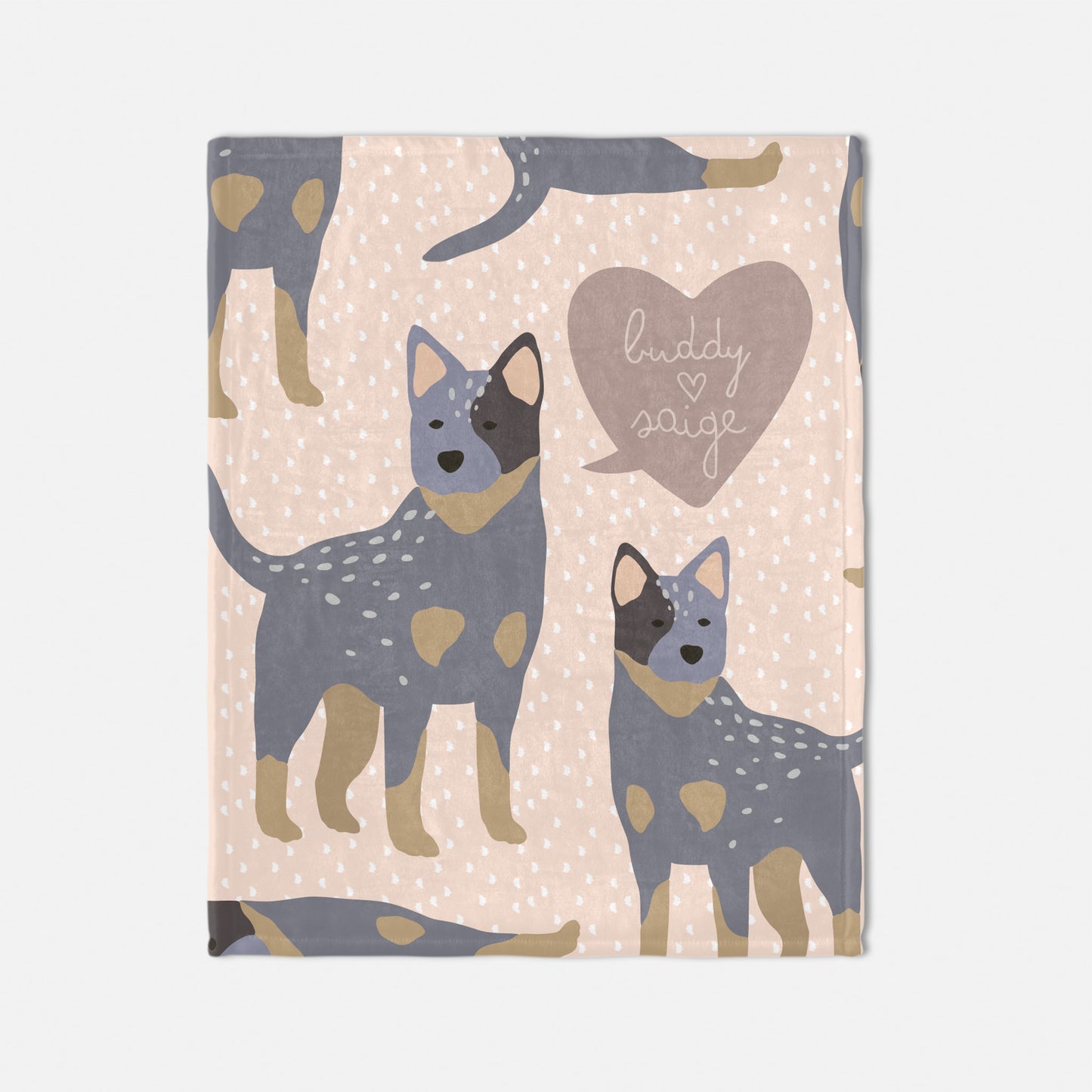 Australian Cattle Dog Personalized Baby Blanket