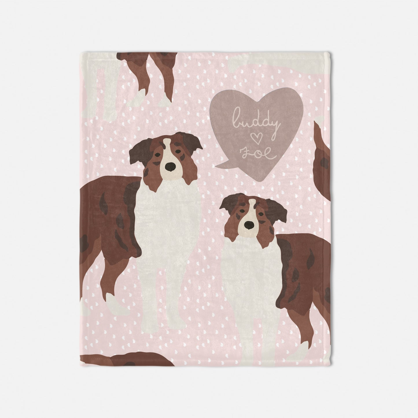 Australian Sherpherd Dog Personalized Baby Blanket