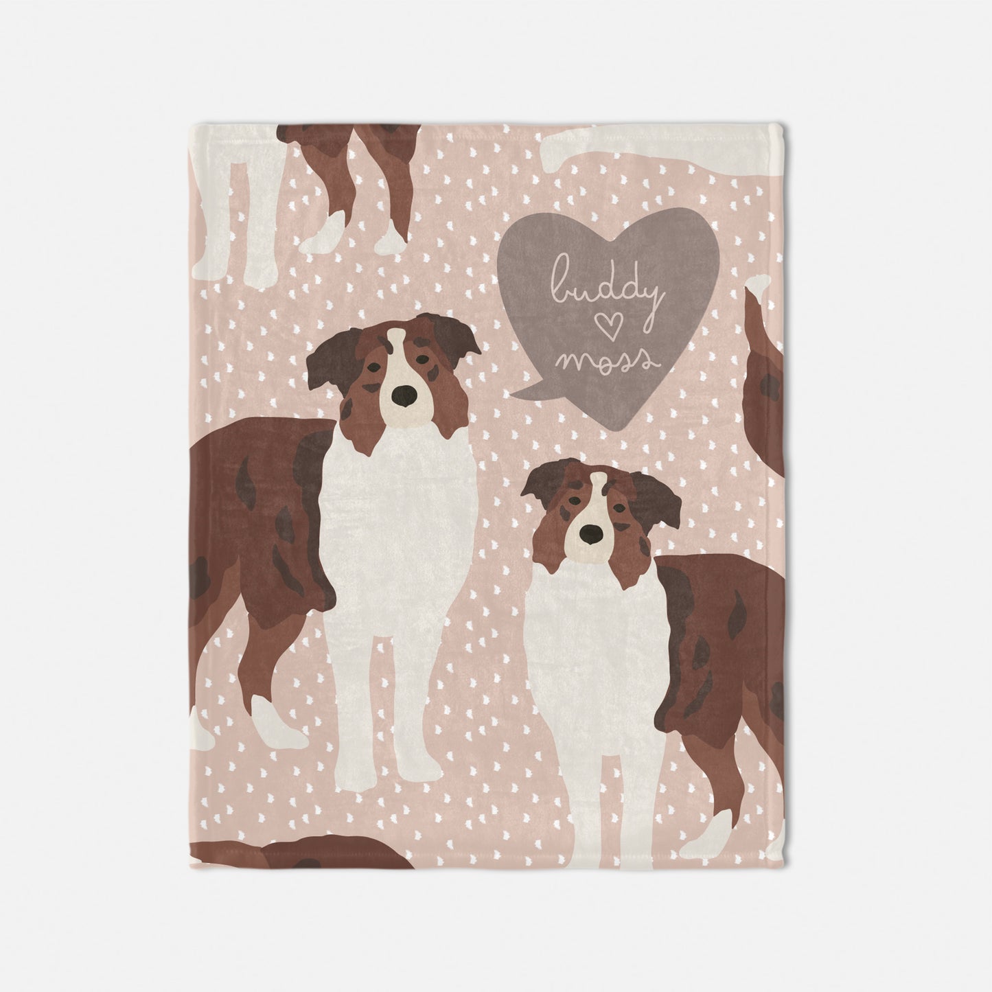 Australian Sherpherd Dog Personalized Baby Blanket