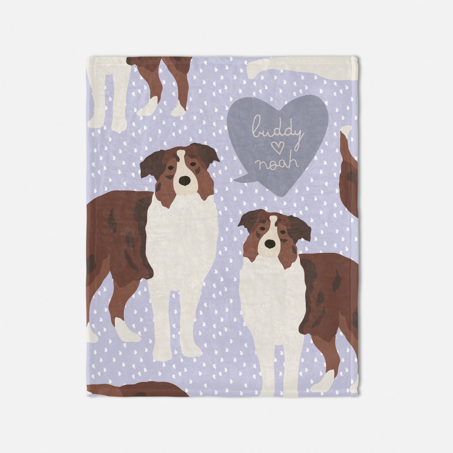 Australian Sherpherd Dog Personalized Baby Blanket