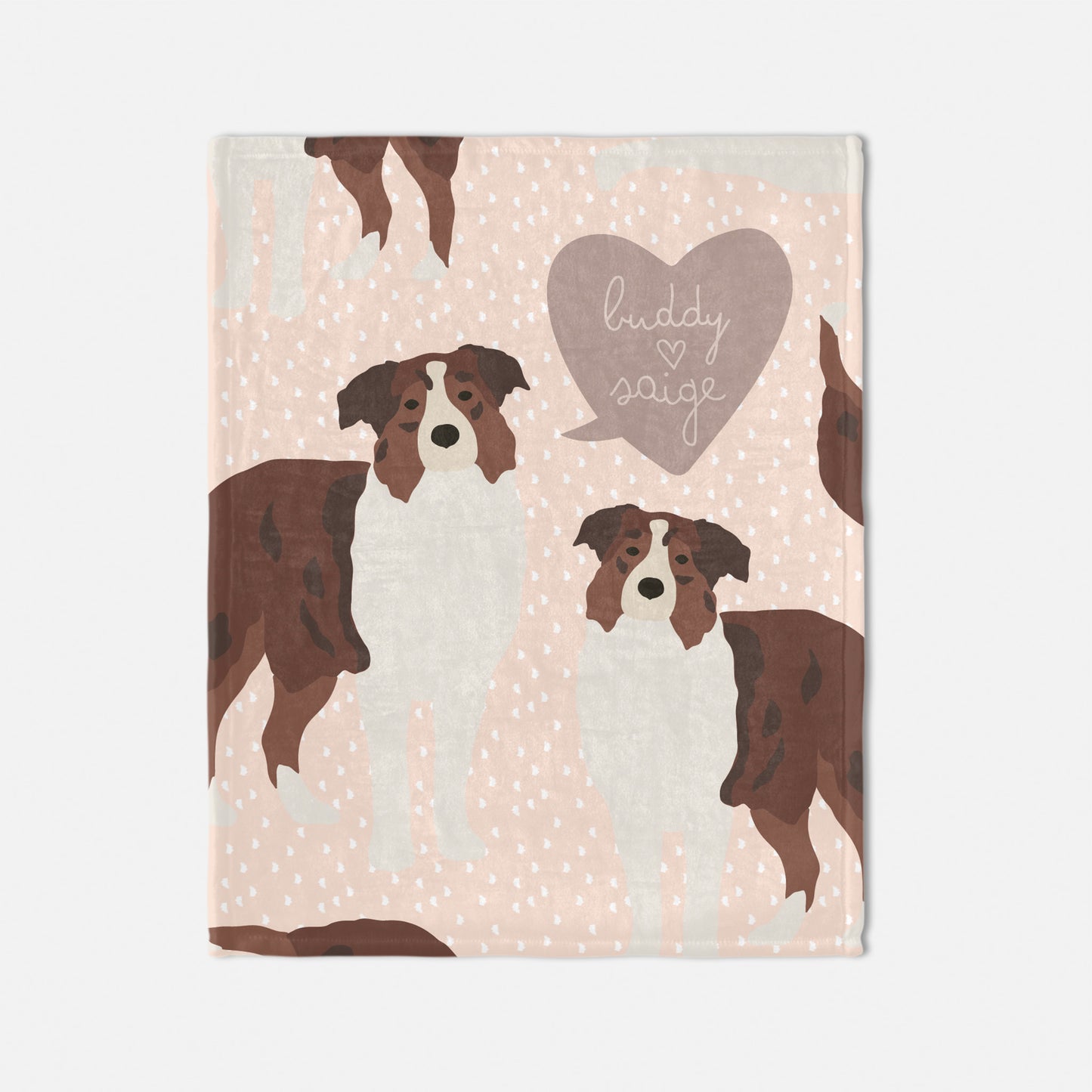 Australian Sherpherd Dog Personalized Baby Blanket