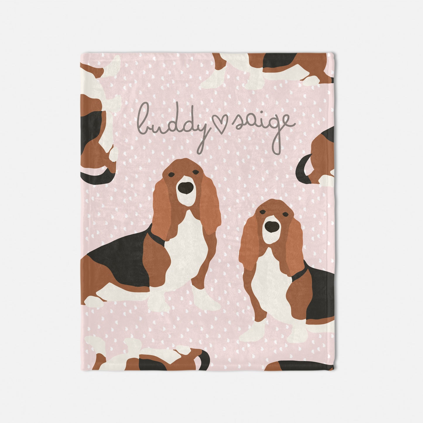 Basset Hound Dog Personalized Baby Blanket