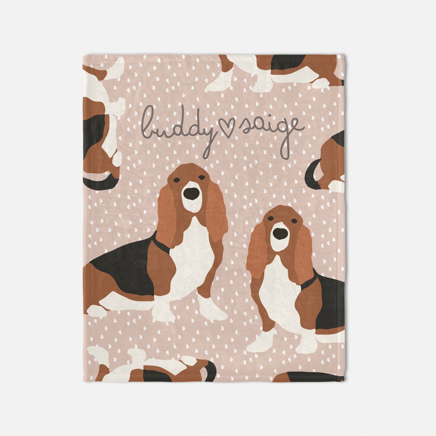 Basset Hound Dog Personalized Baby Blanket