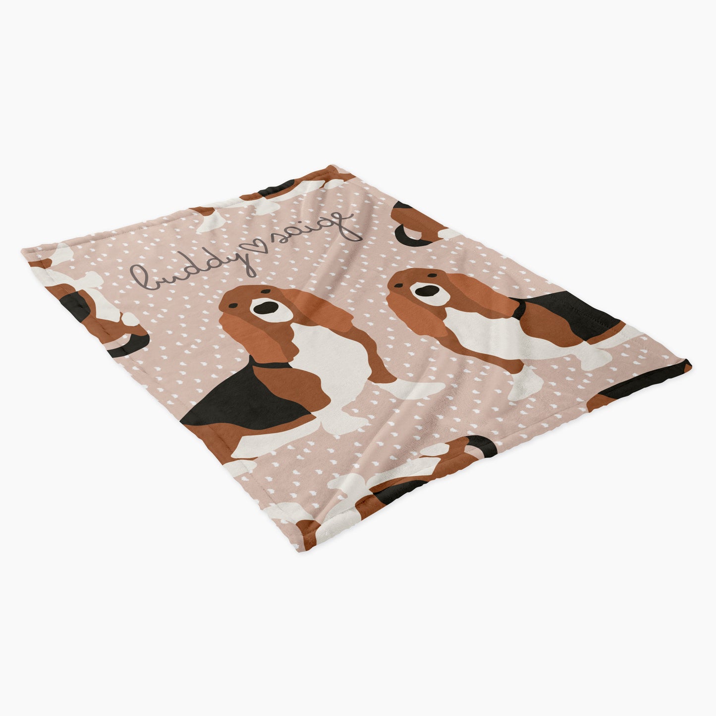 Basset Hound Dog Personalized Baby Blanket