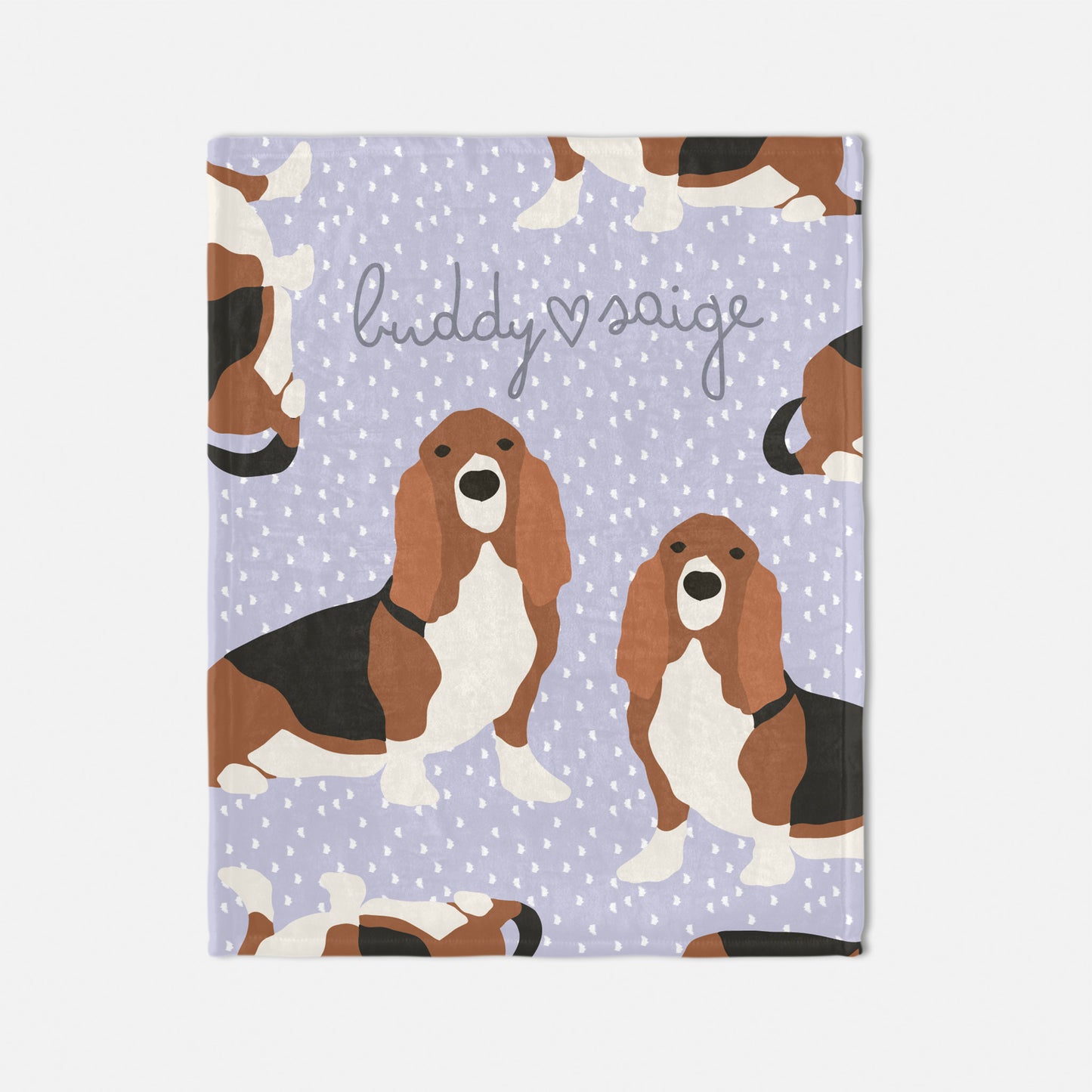Basset Hound Dog Personalized Baby Blanket