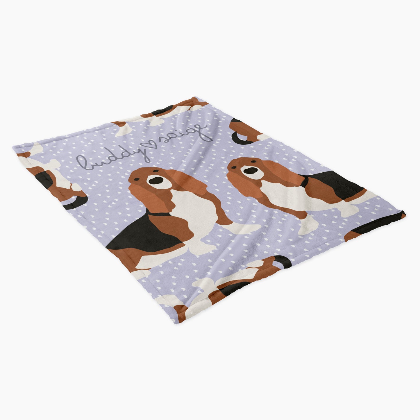 Basset Hound Dog Personalized Baby Blanket