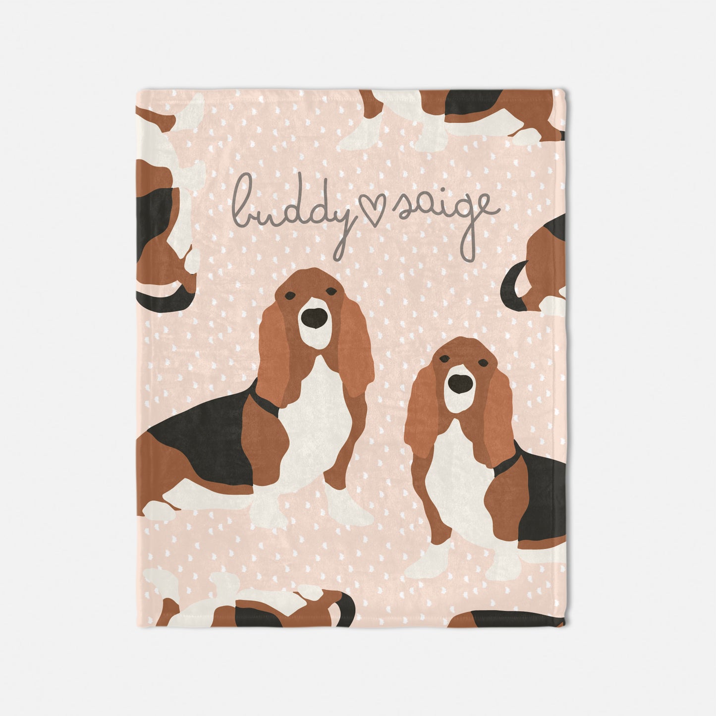 Basset Hound Dog Personalized Baby Blanket