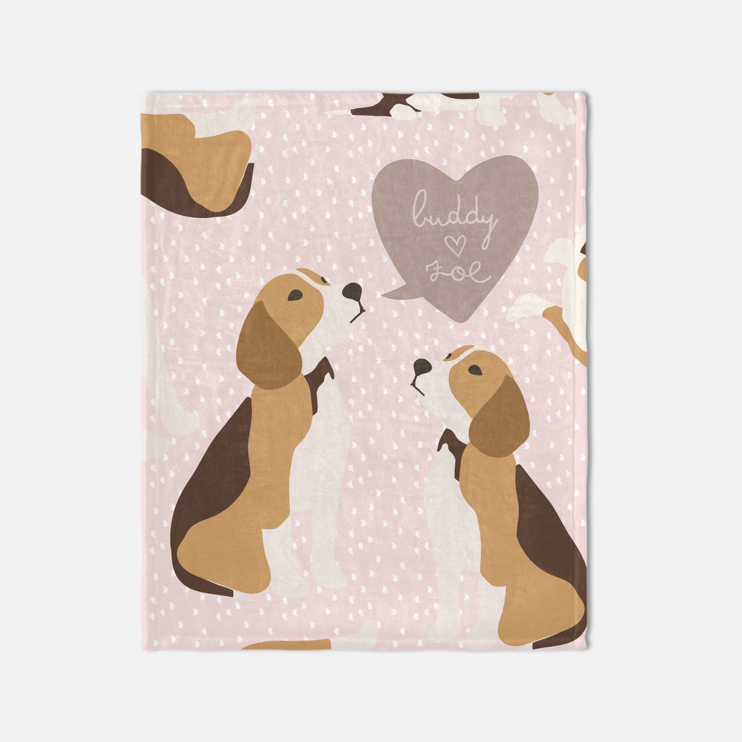 Beagle Dog Personalized Baby Blanket