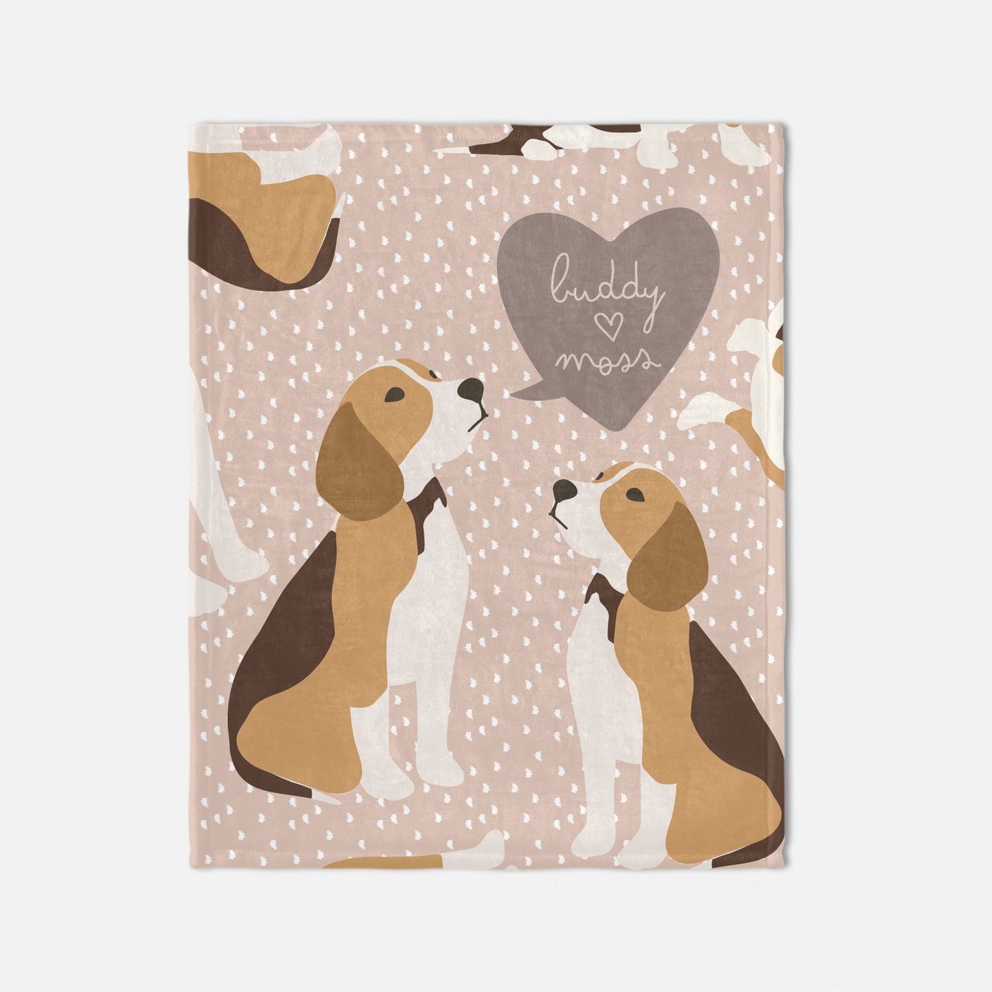 Beagle Dog Personalized Baby Blanket