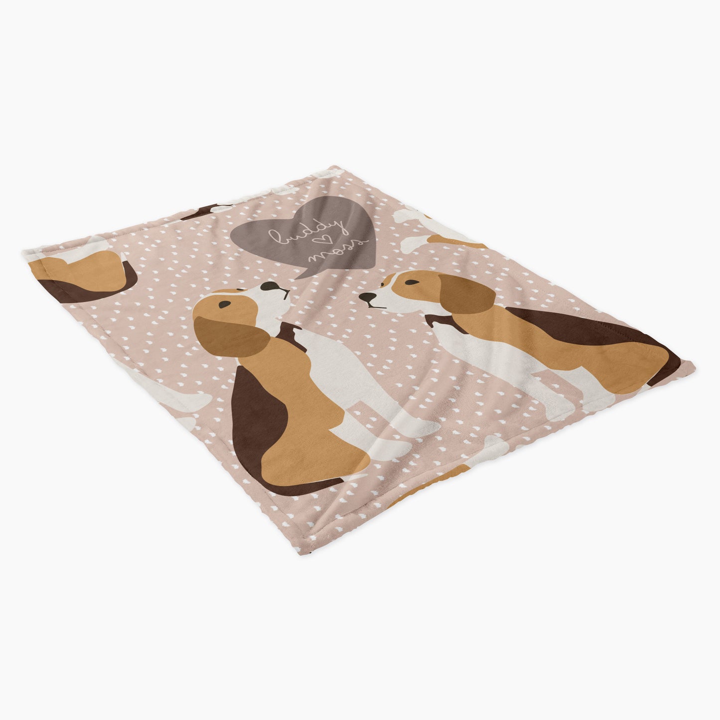 Beagle Dog Personalized Baby Blanket