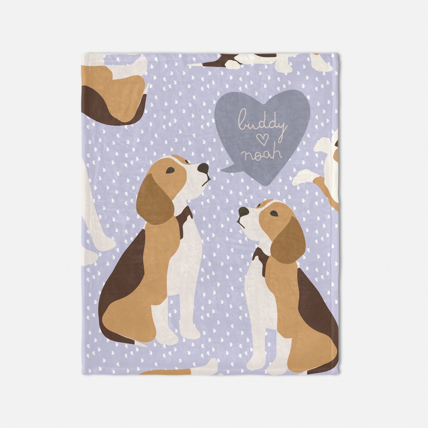 Beagle Dog Personalized Baby Blanket