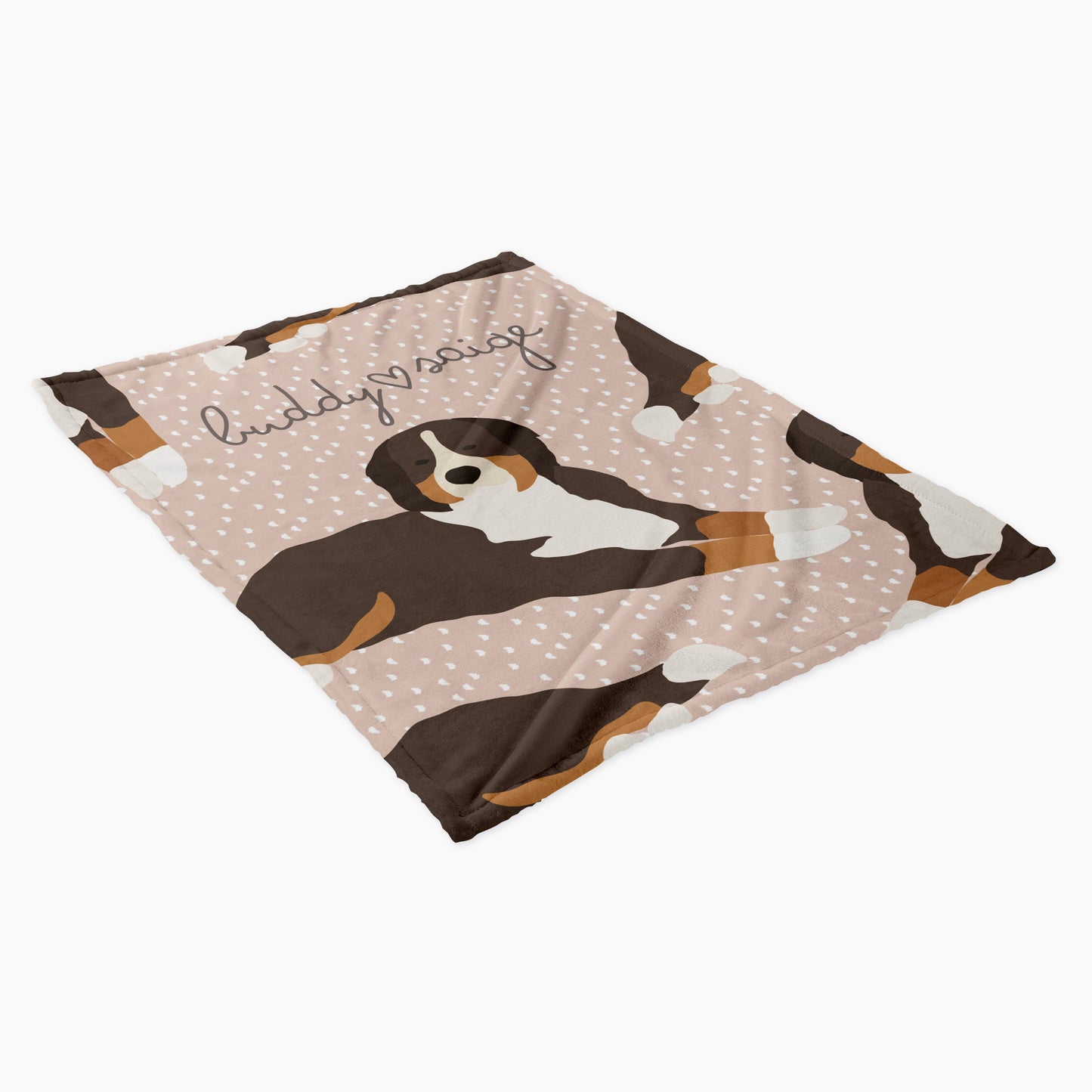 Bernese Dog Personalized Baby Blanket