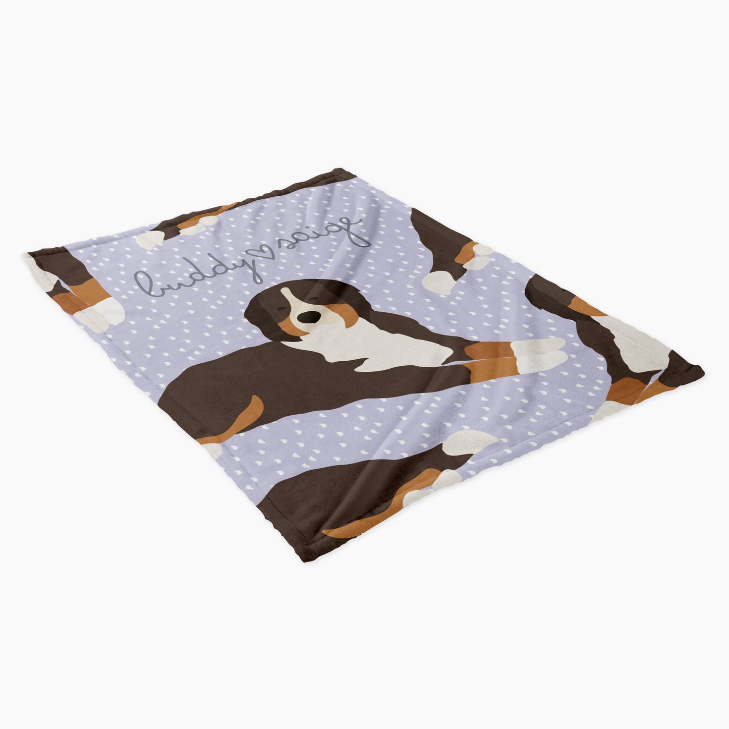 Bernese Dog Personalized Baby Blanket