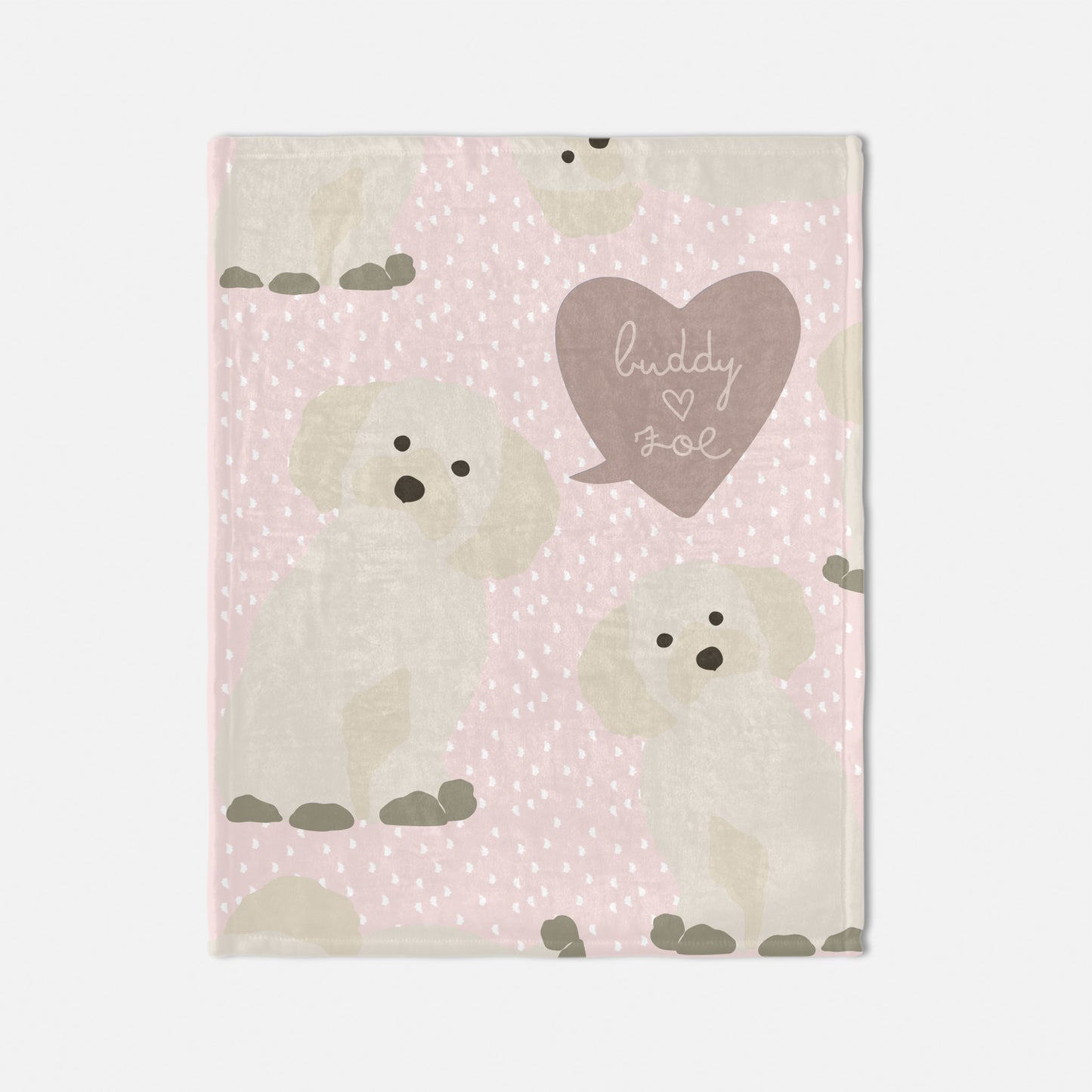 Bichon Dog Personalized Baby Blanket