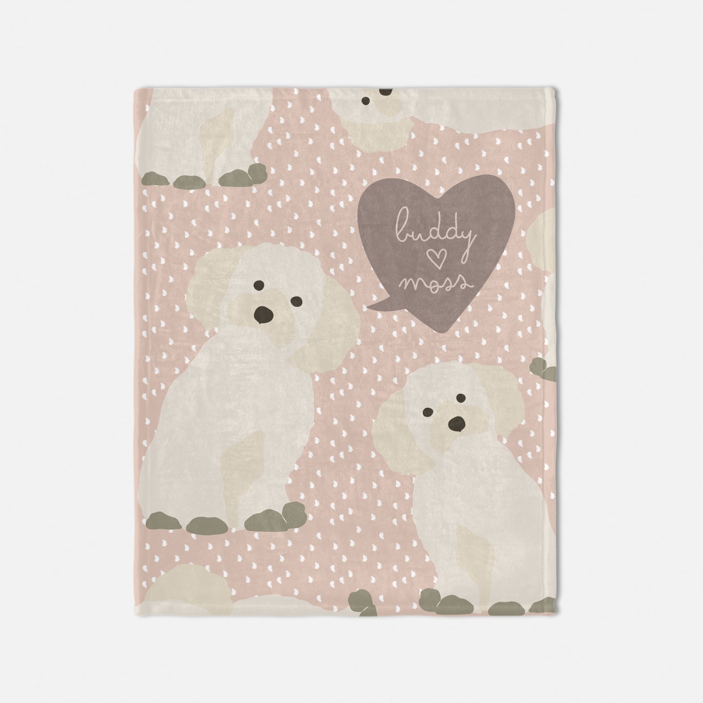 Bichon Dog Personalized Baby Blanket