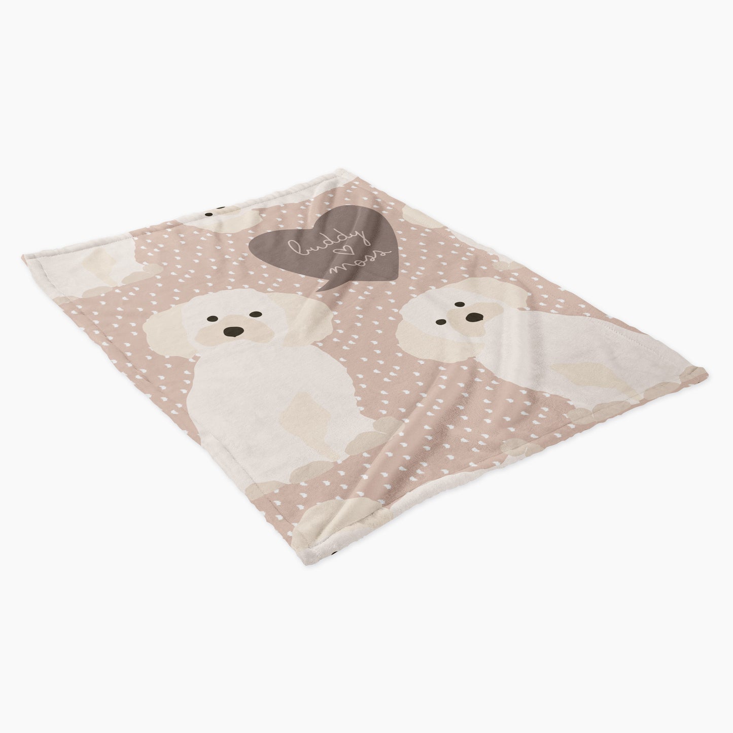 Bichon Dog Personalized Baby Blanket