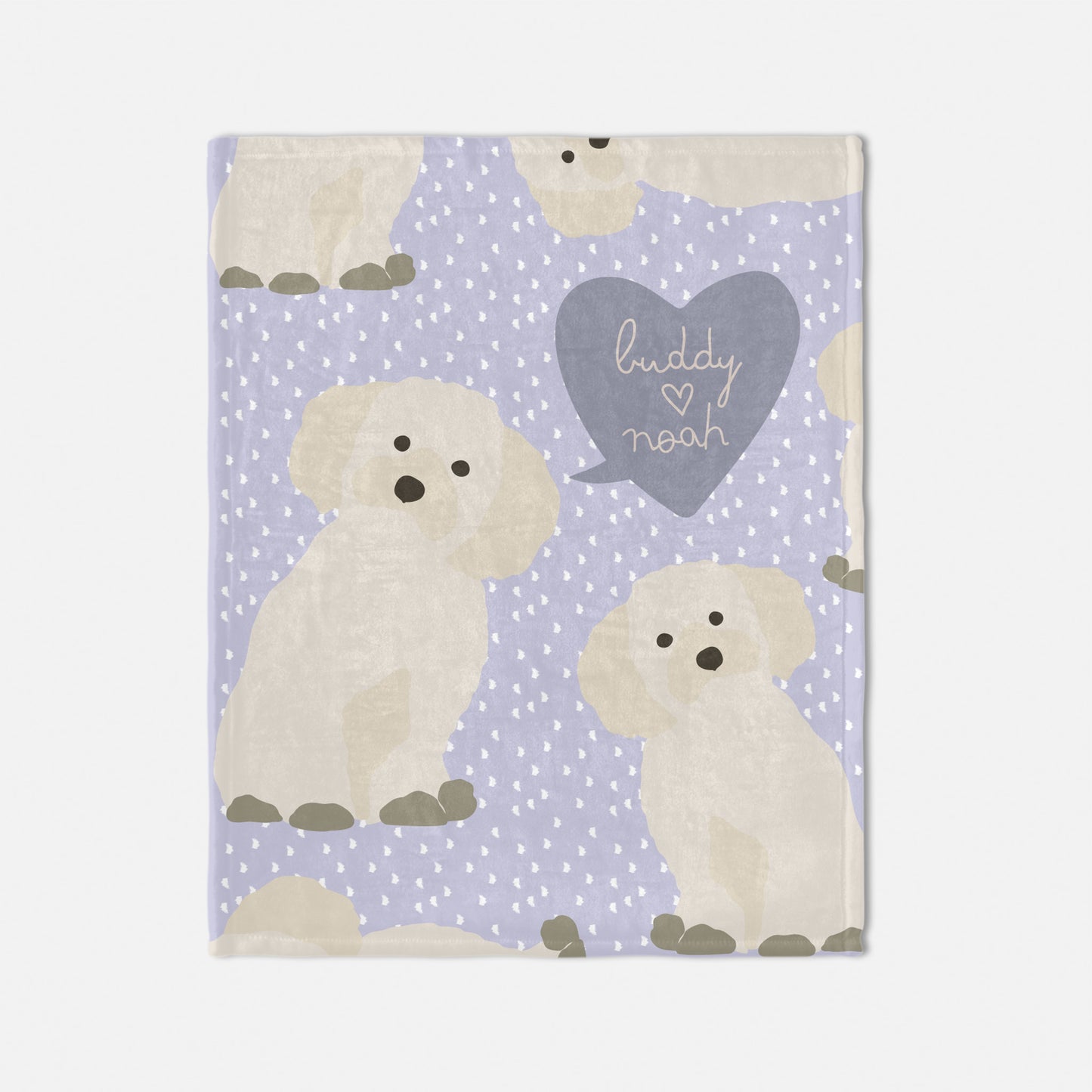 Bichon Dog Personalized Baby Blanket