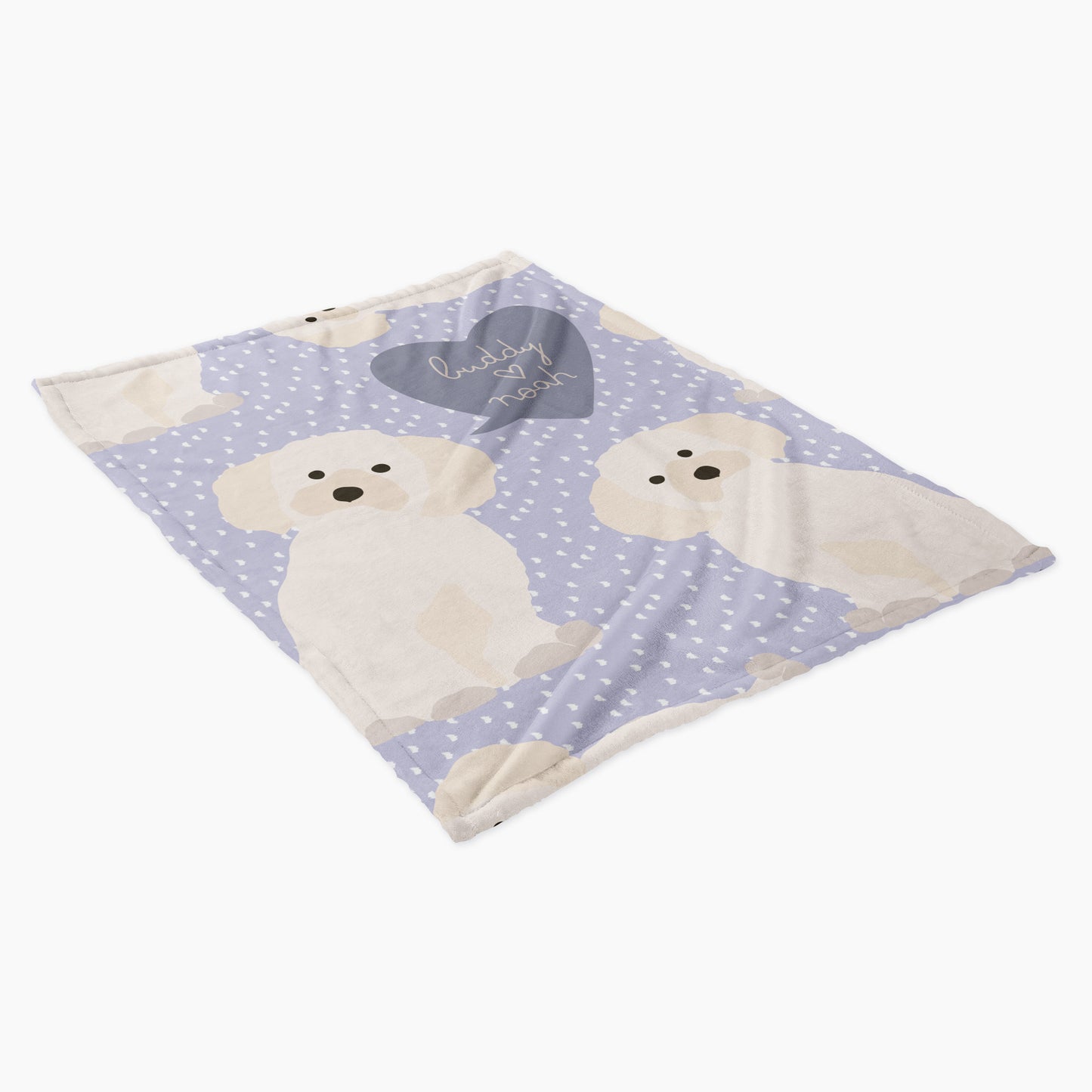 Bichon Dog Personalized Baby Blanket