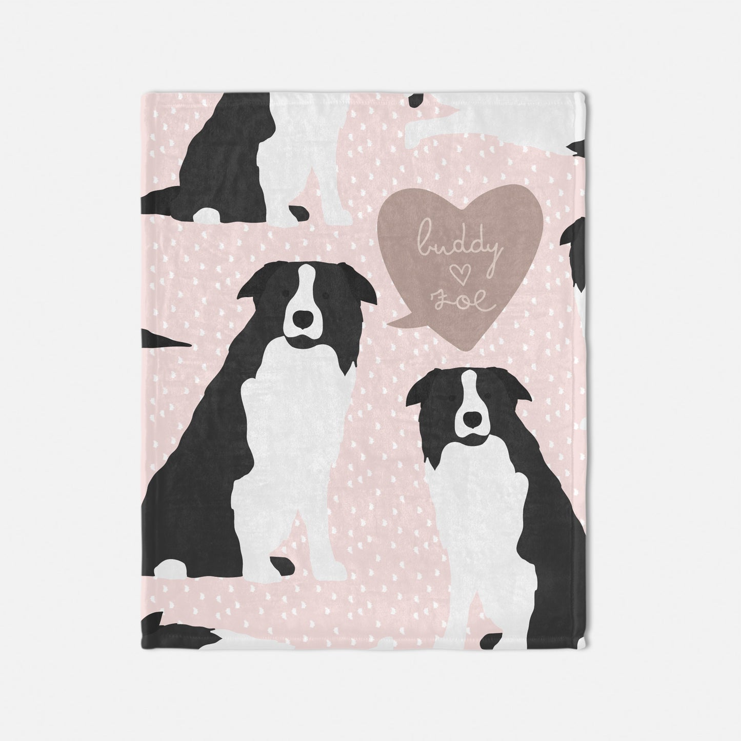 Border Collie Dog Personalized Baby Blanket