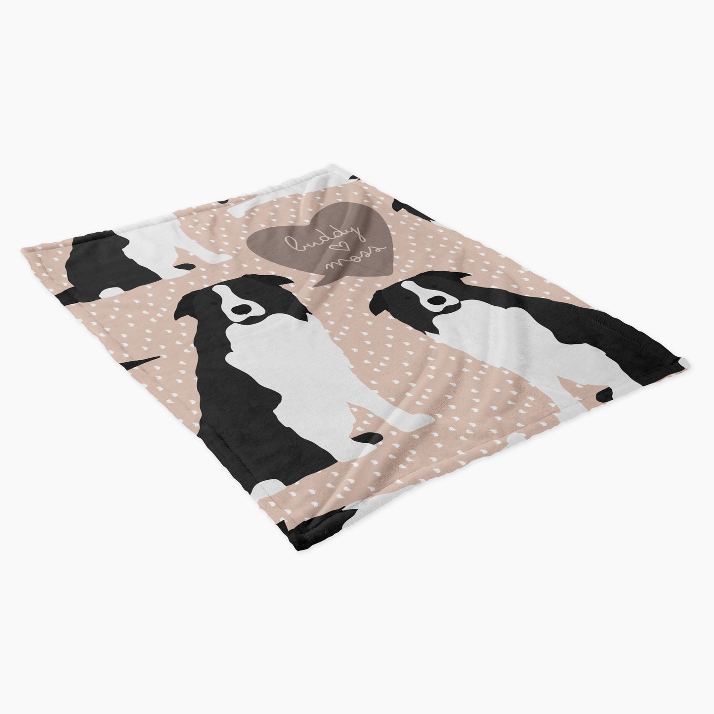 Border Collie Dog Personalized Baby Blanket