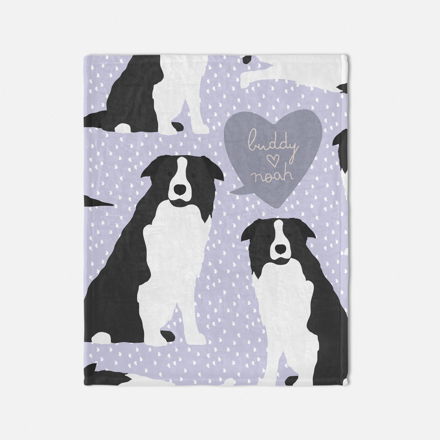 Border Collie Dog Personalized Baby Blanket