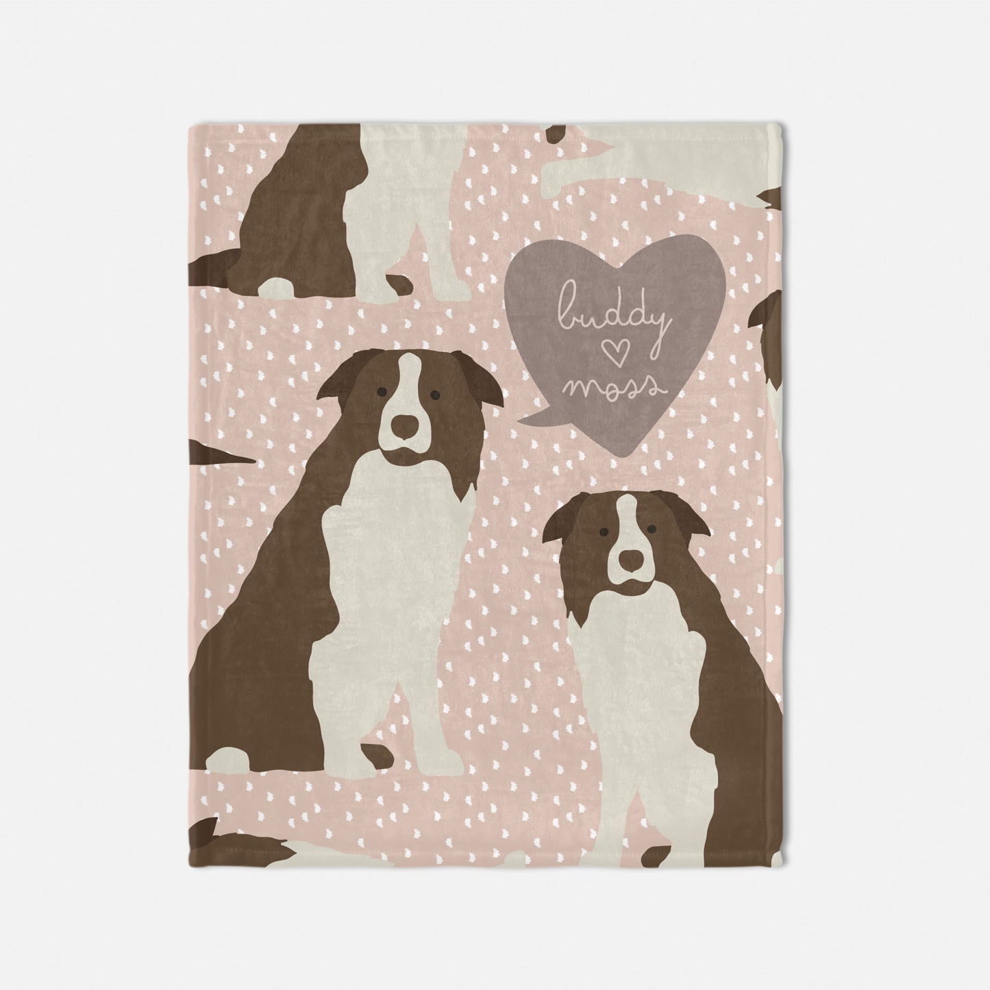 Border Collie Dog Personalized Baby Blanket