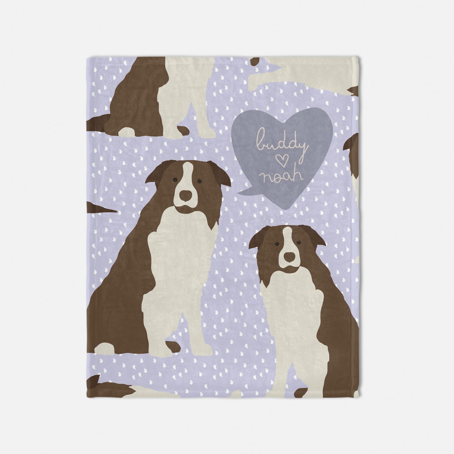 Border Collie Dog Personalized Baby Blanket