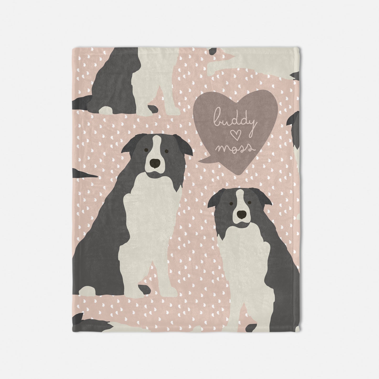 Border Collie Dog Personalized Baby Blanket