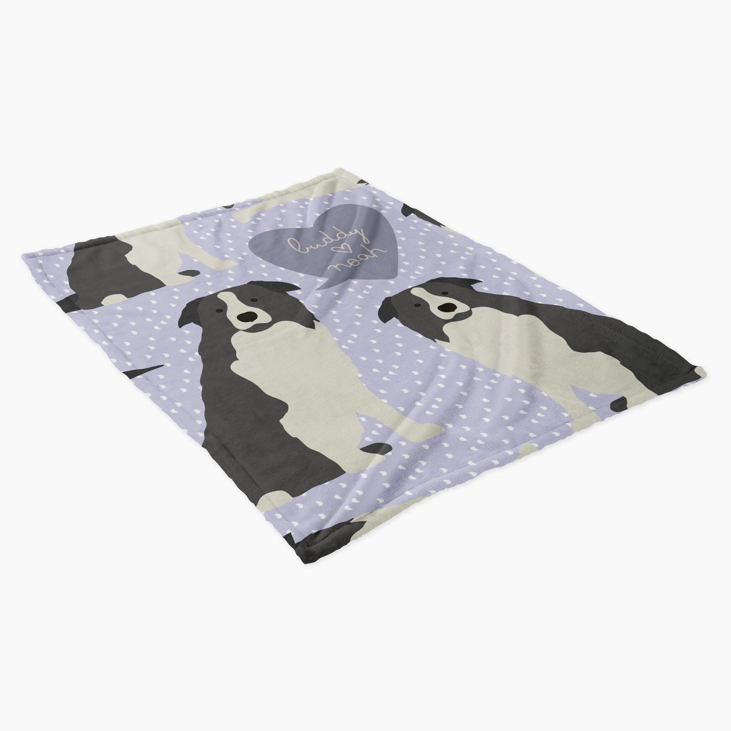 Border Collie Dog Personalized Baby Blanket