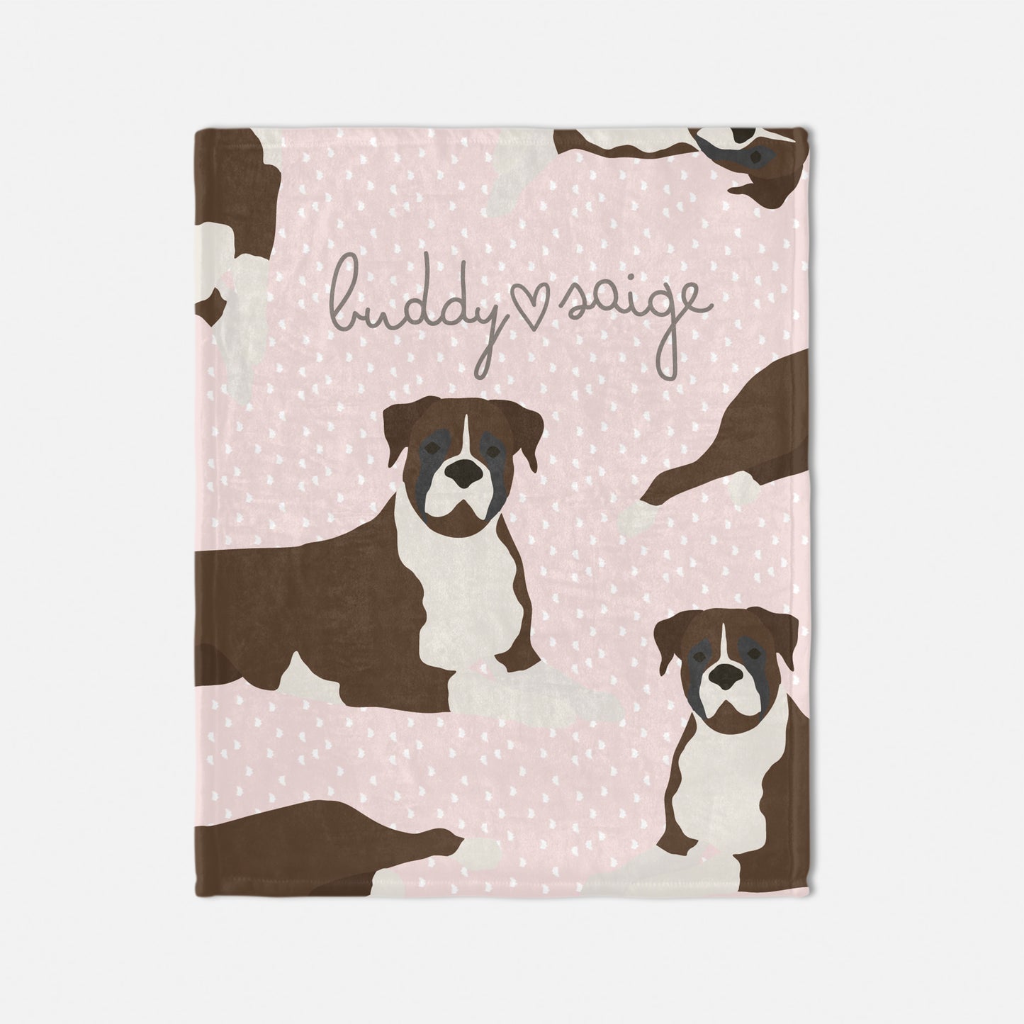 Boxer Dog Personalized Baby Blanket