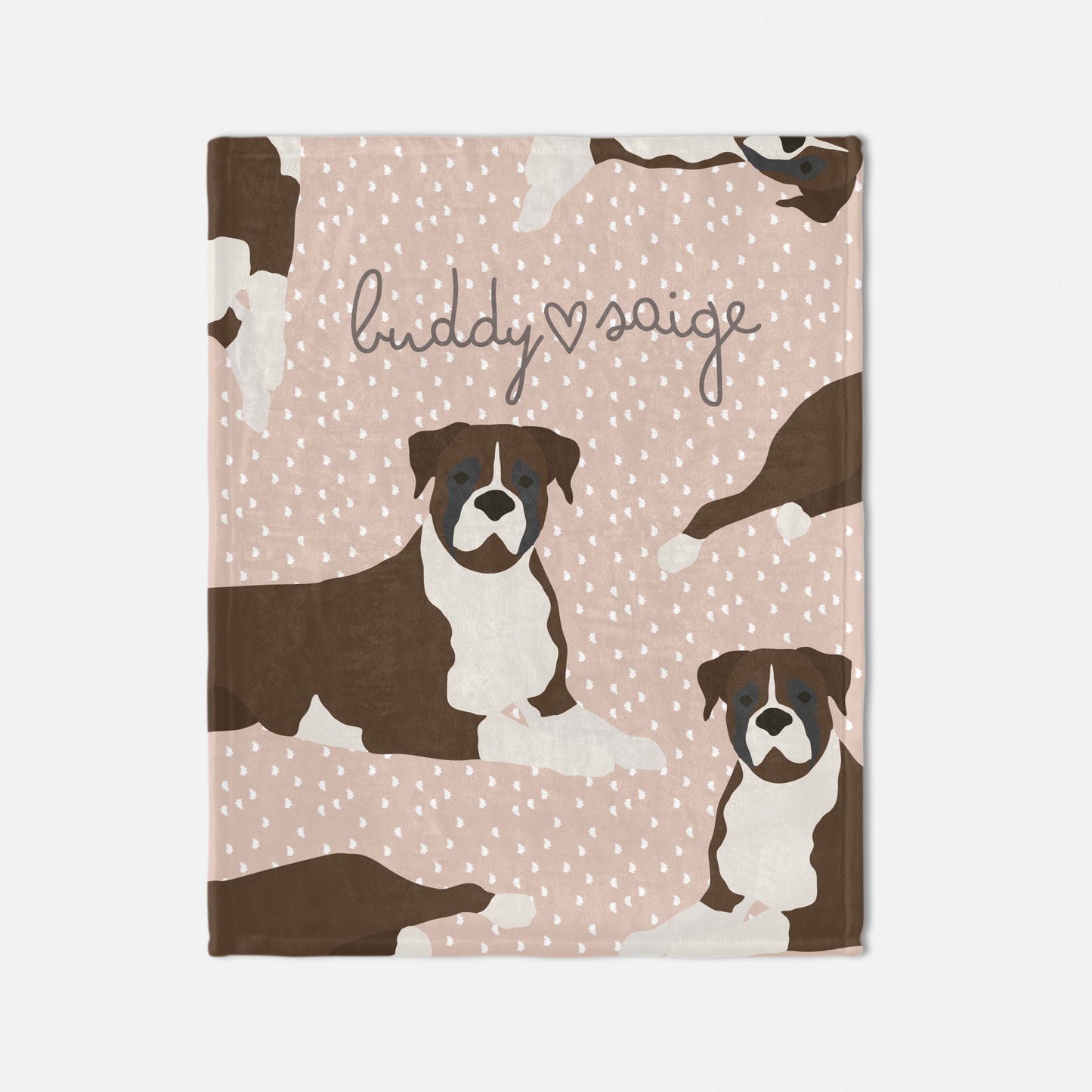 Boxer Dog Personalized Baby Blanket