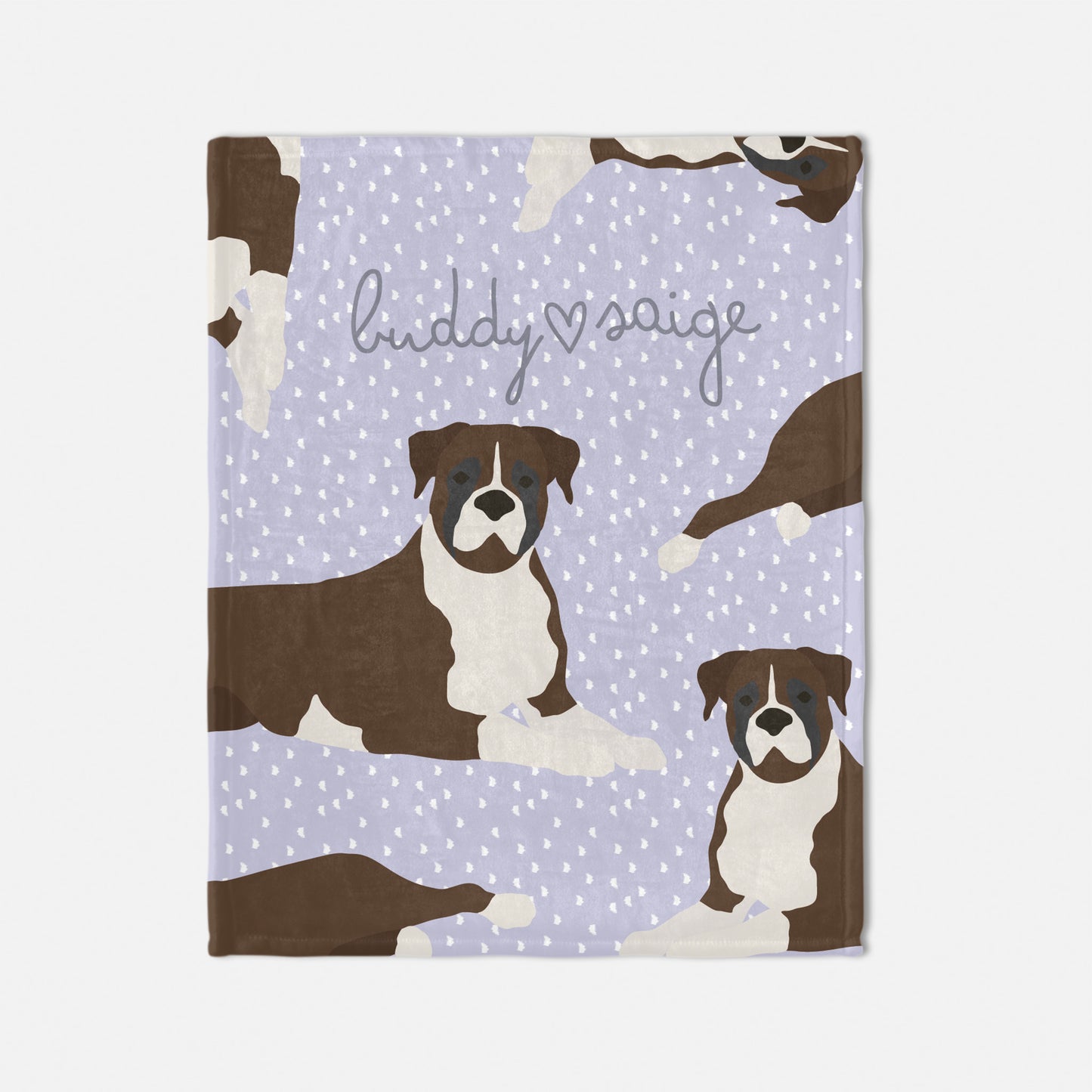 Boxer Dog Personalized Baby Blanket
