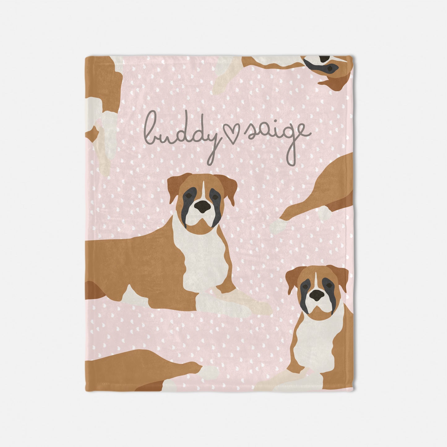 Boxer Dog Personalized Baby Blanket