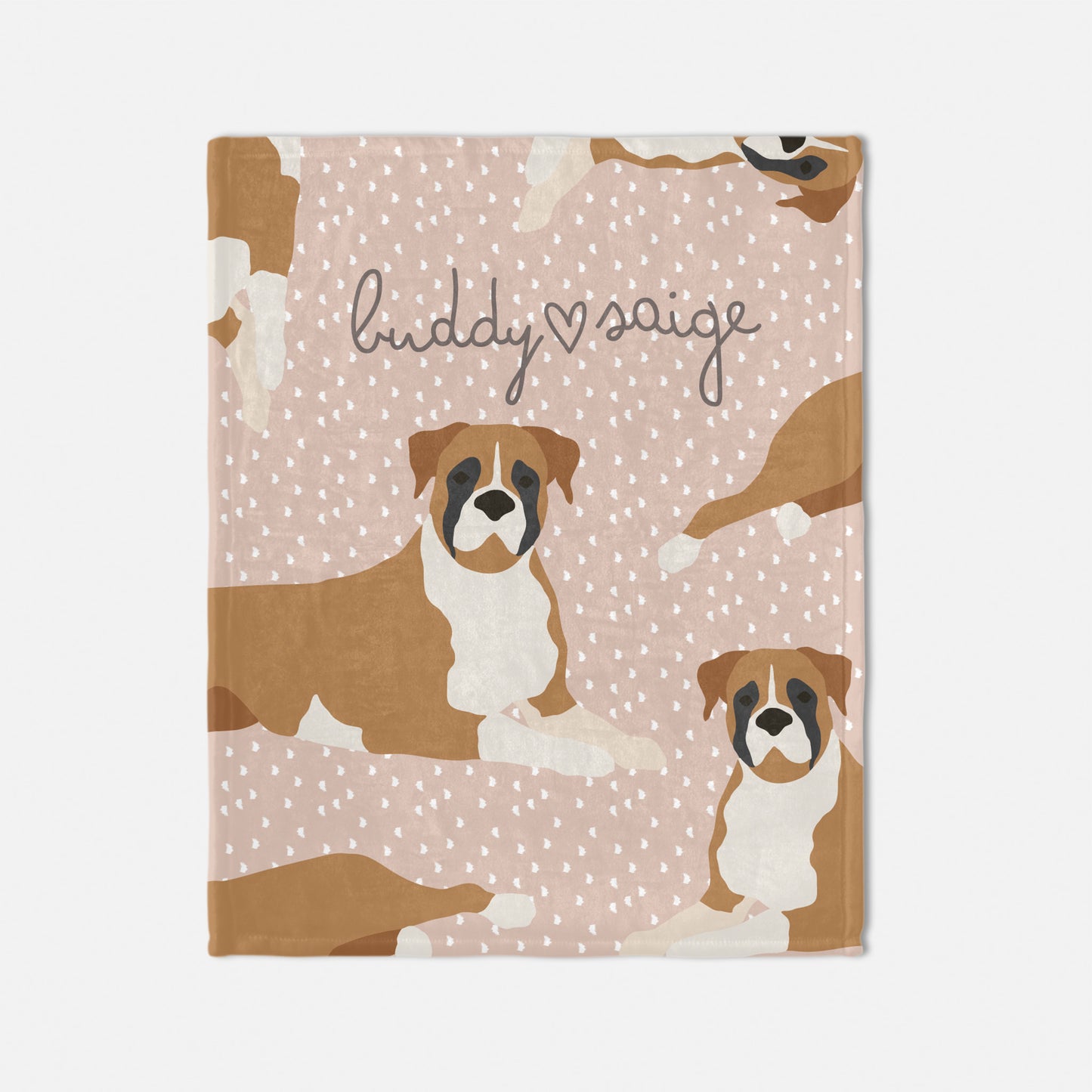 Boxer Dog Personalized Baby Blanket