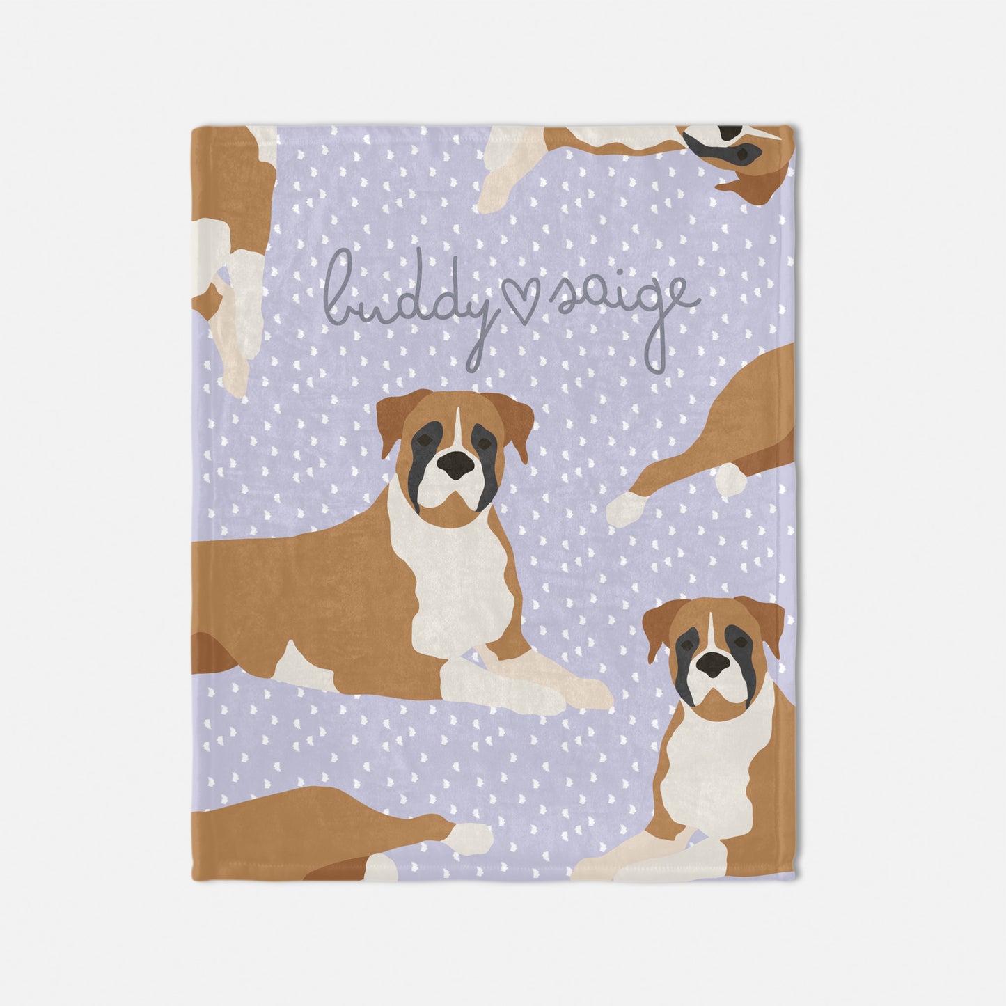 Boxer Dog Personalized Baby Blanket