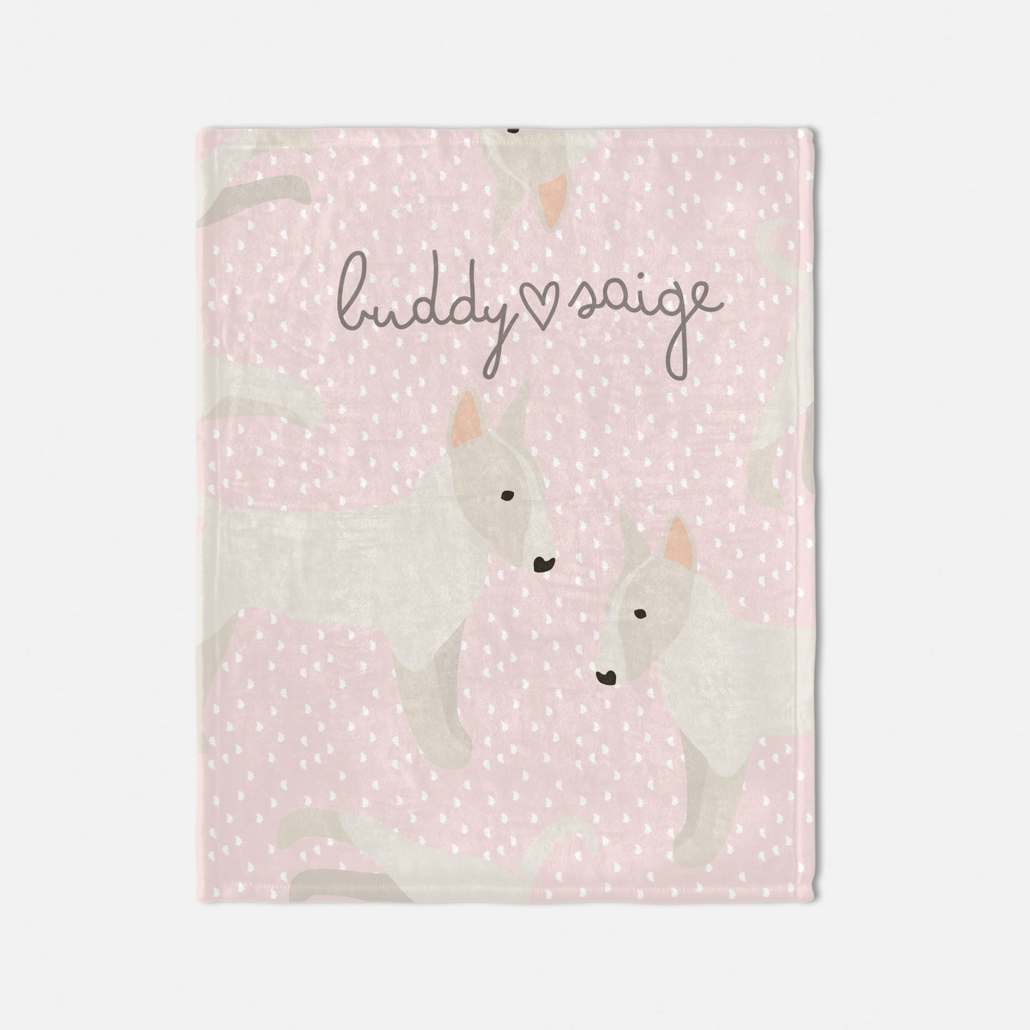 Bull Terrier Dog Personalized Baby Blanket