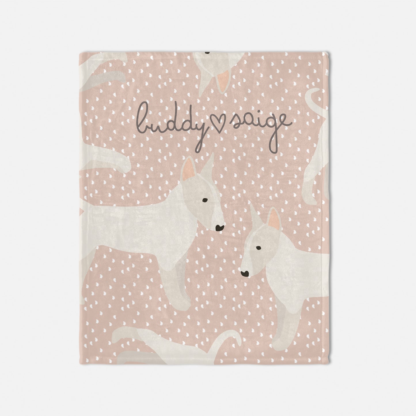 Bull Terrier Dog Personalized Baby Blanket