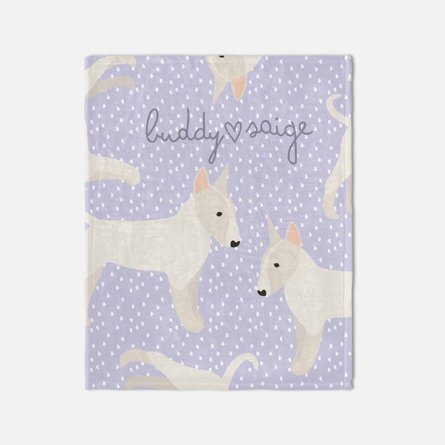 Bull Terrier Dog Personalized Baby Blanket