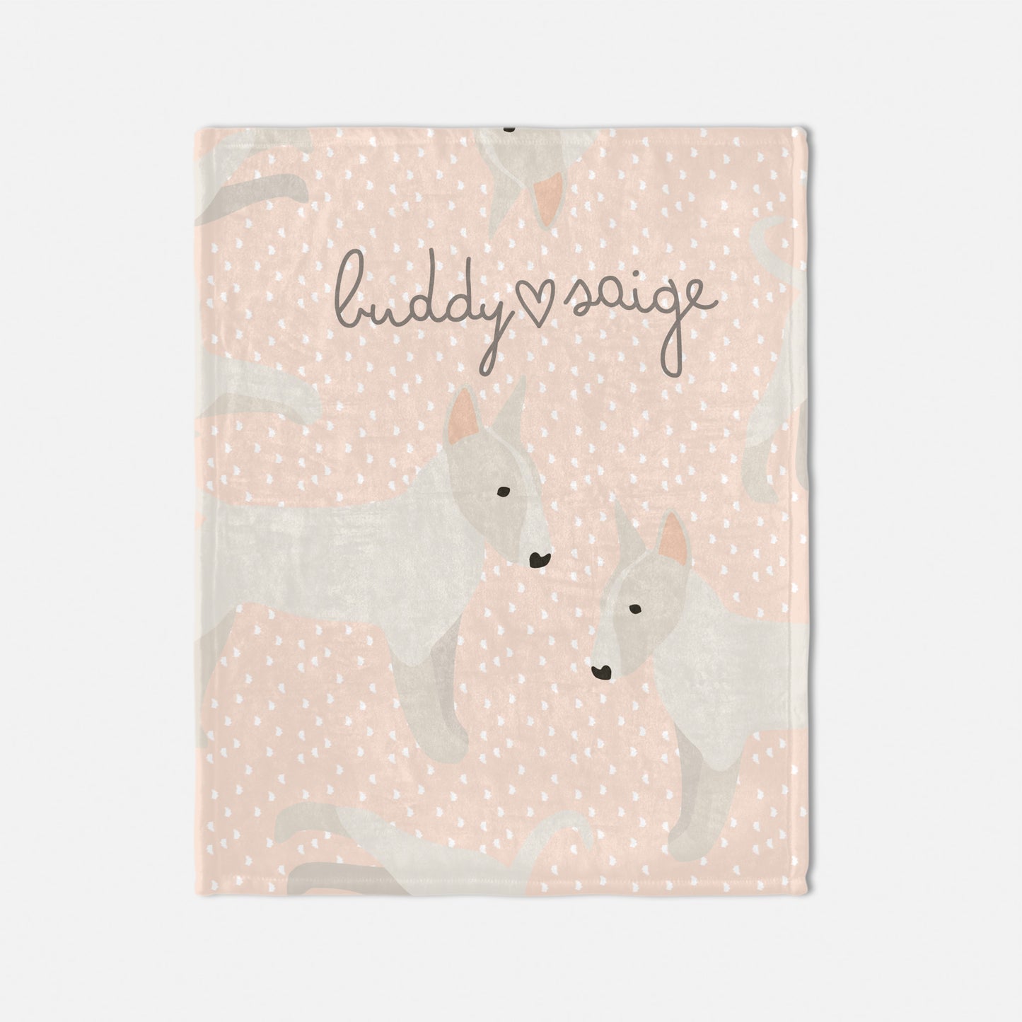 Bull Terrier Dog Personalized Baby Blanket