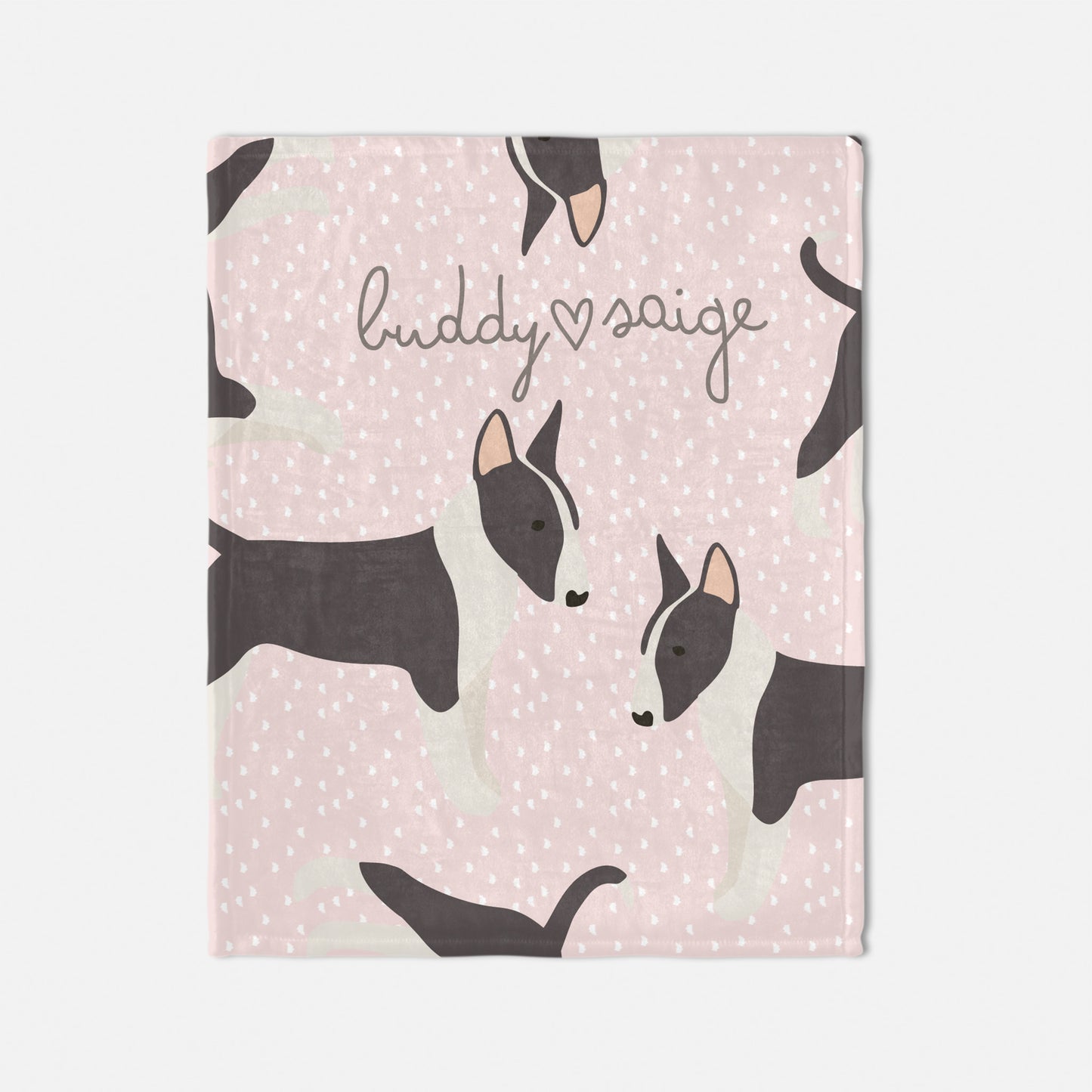 Bull Terrier Dog Personalized Baby Blanket
