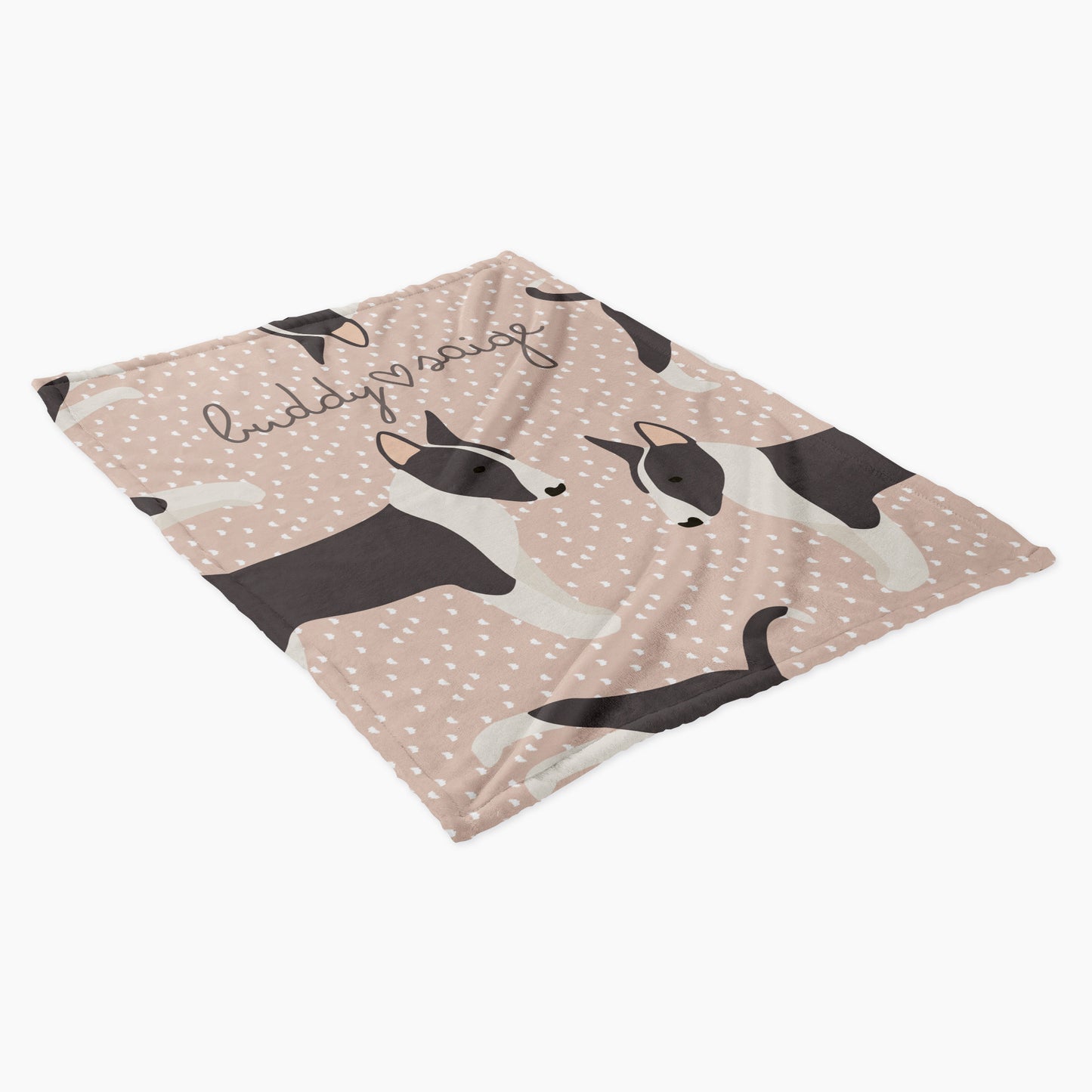 Bull Terrier Dog Personalized Baby Blanket