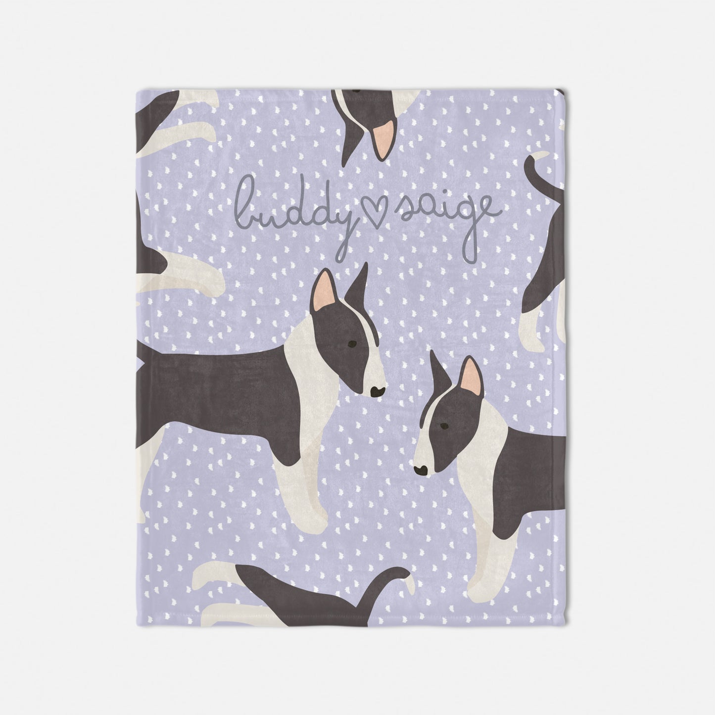 Bull Terrier Dog Personalized Baby Blanket
