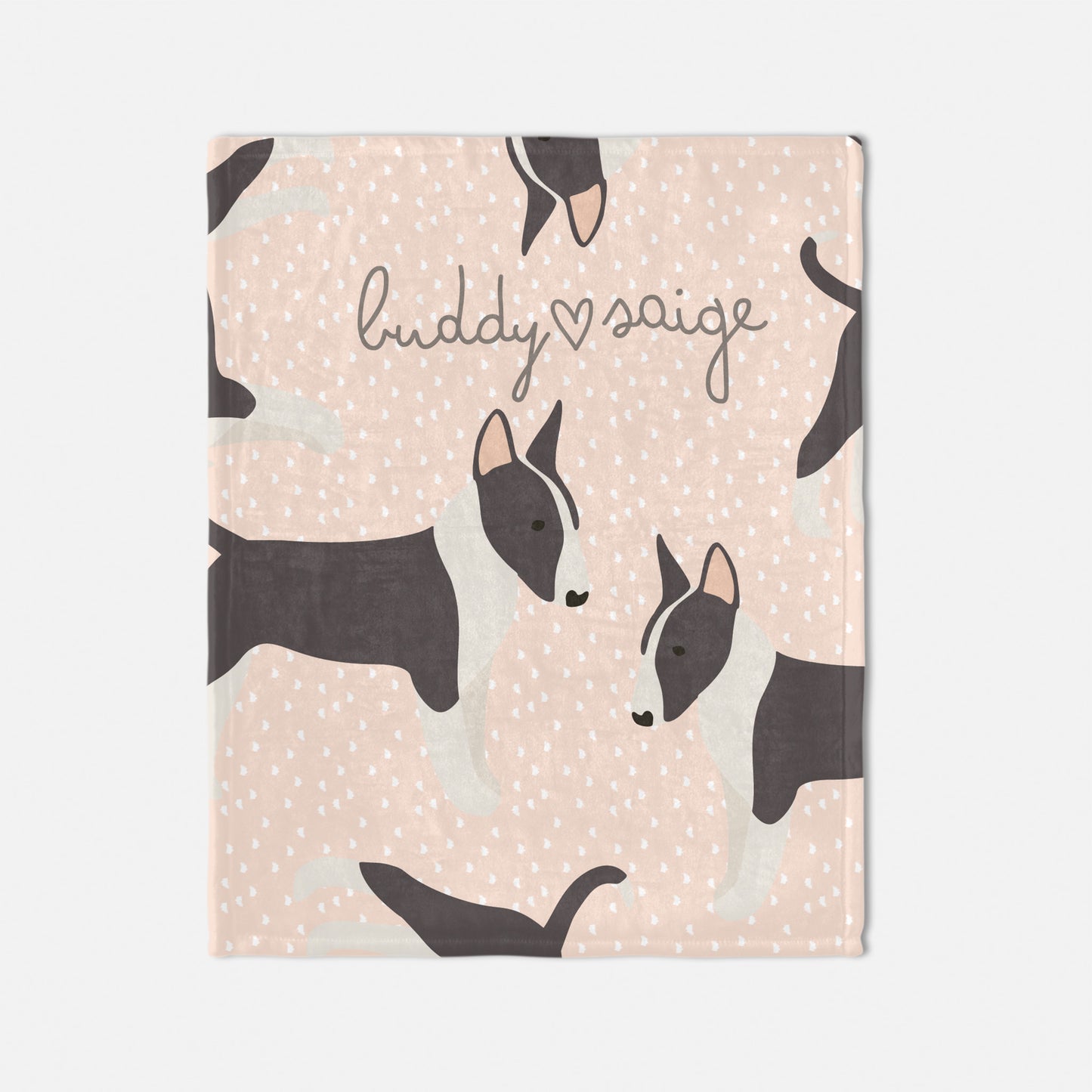 Bull Terrier Dog Personalized Baby Blanket