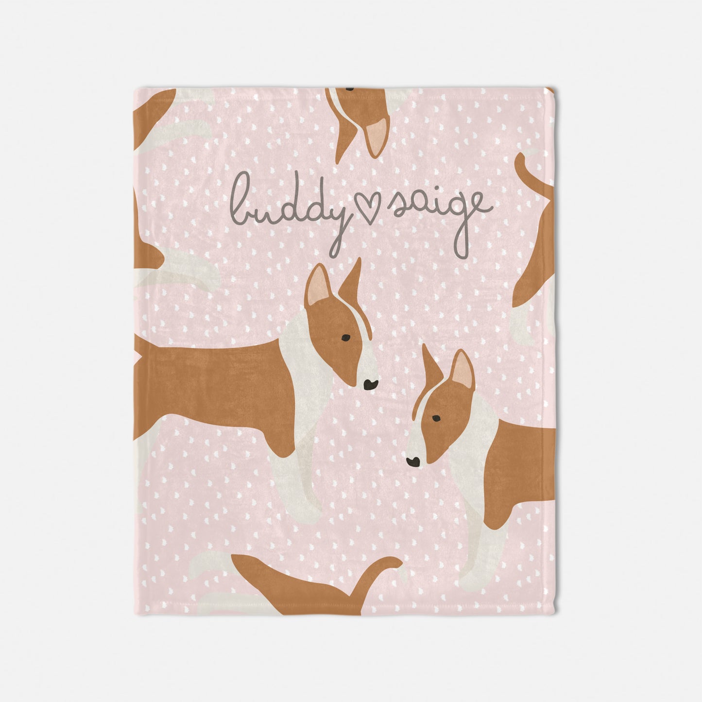 Bull Terrier Dog Personalized Baby Blanket