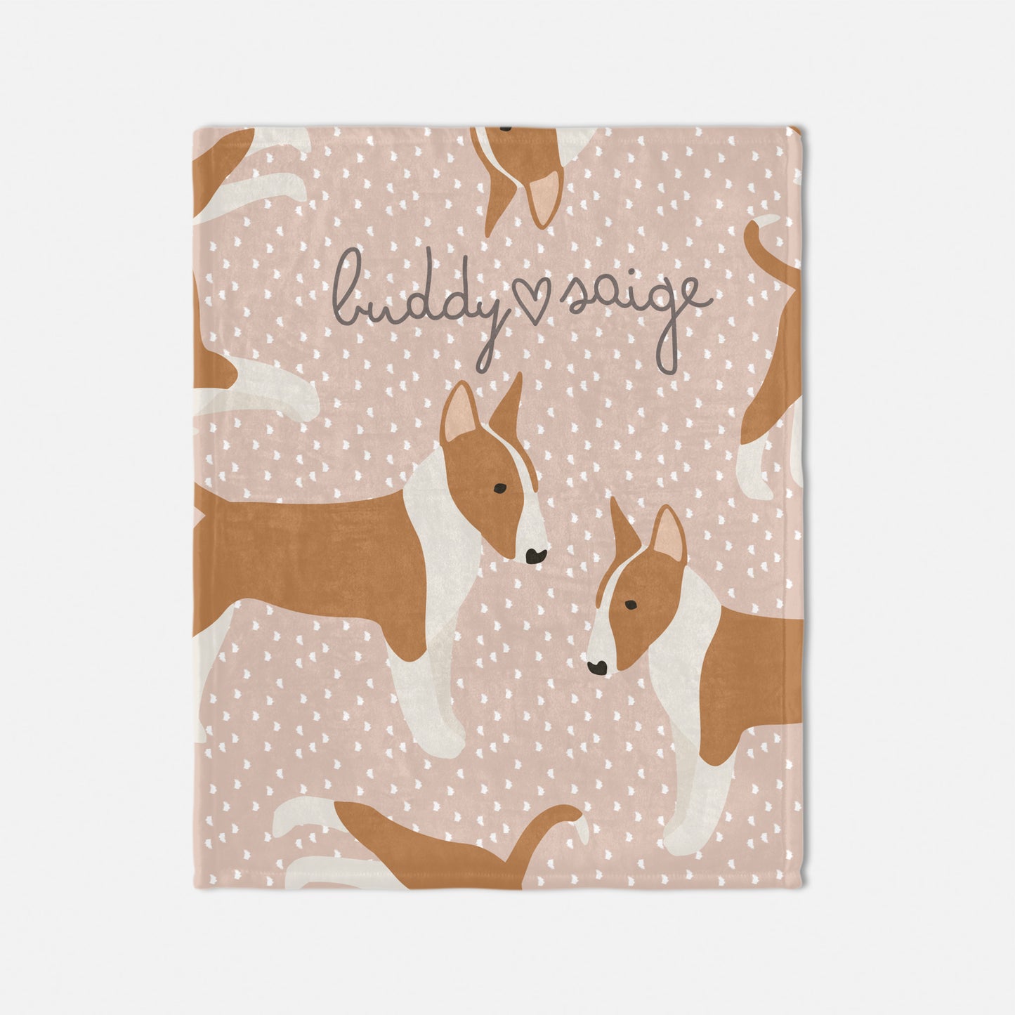Bull Terrier Dog Personalized Baby Blanket