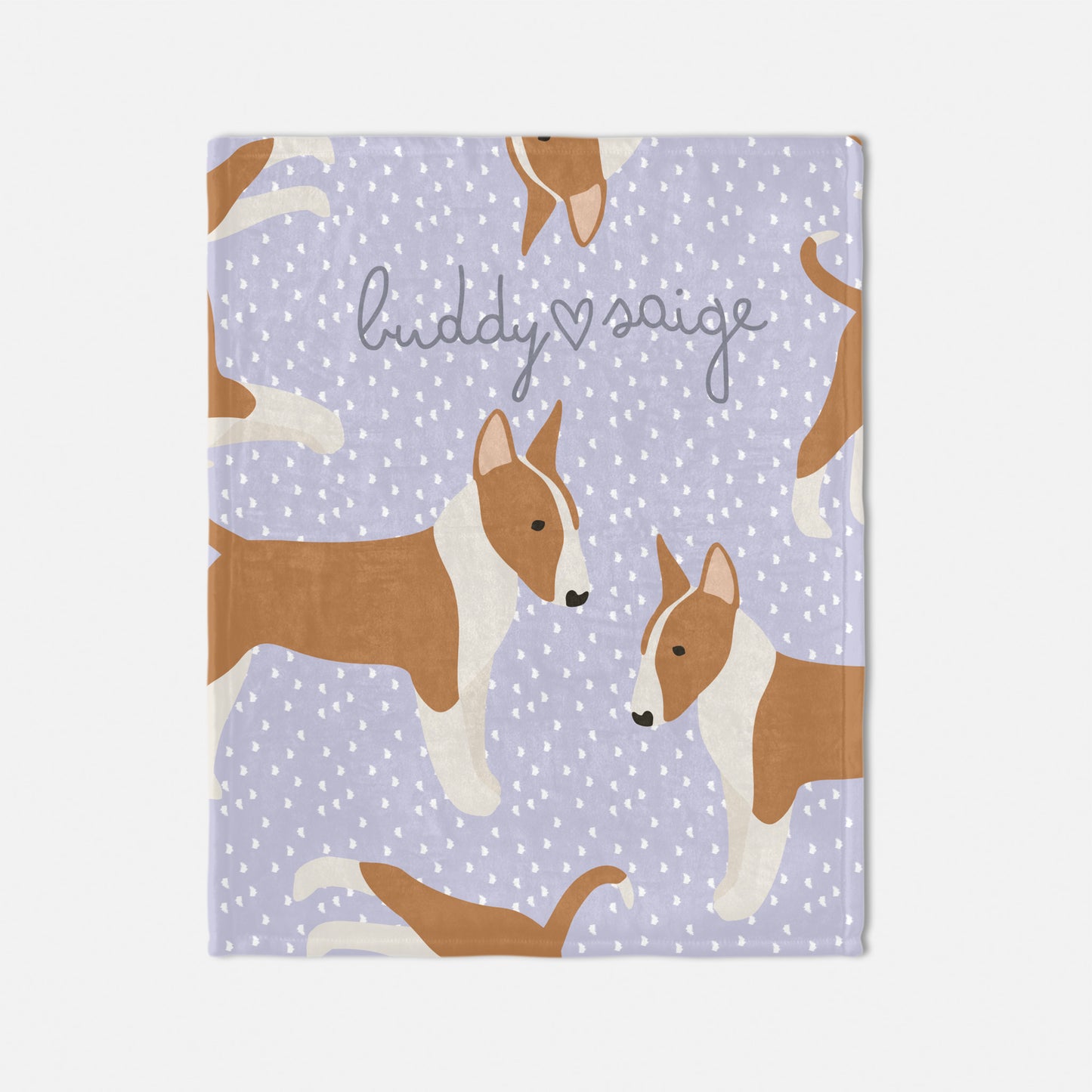 Bull Terrier Dog Personalized Baby Blanket