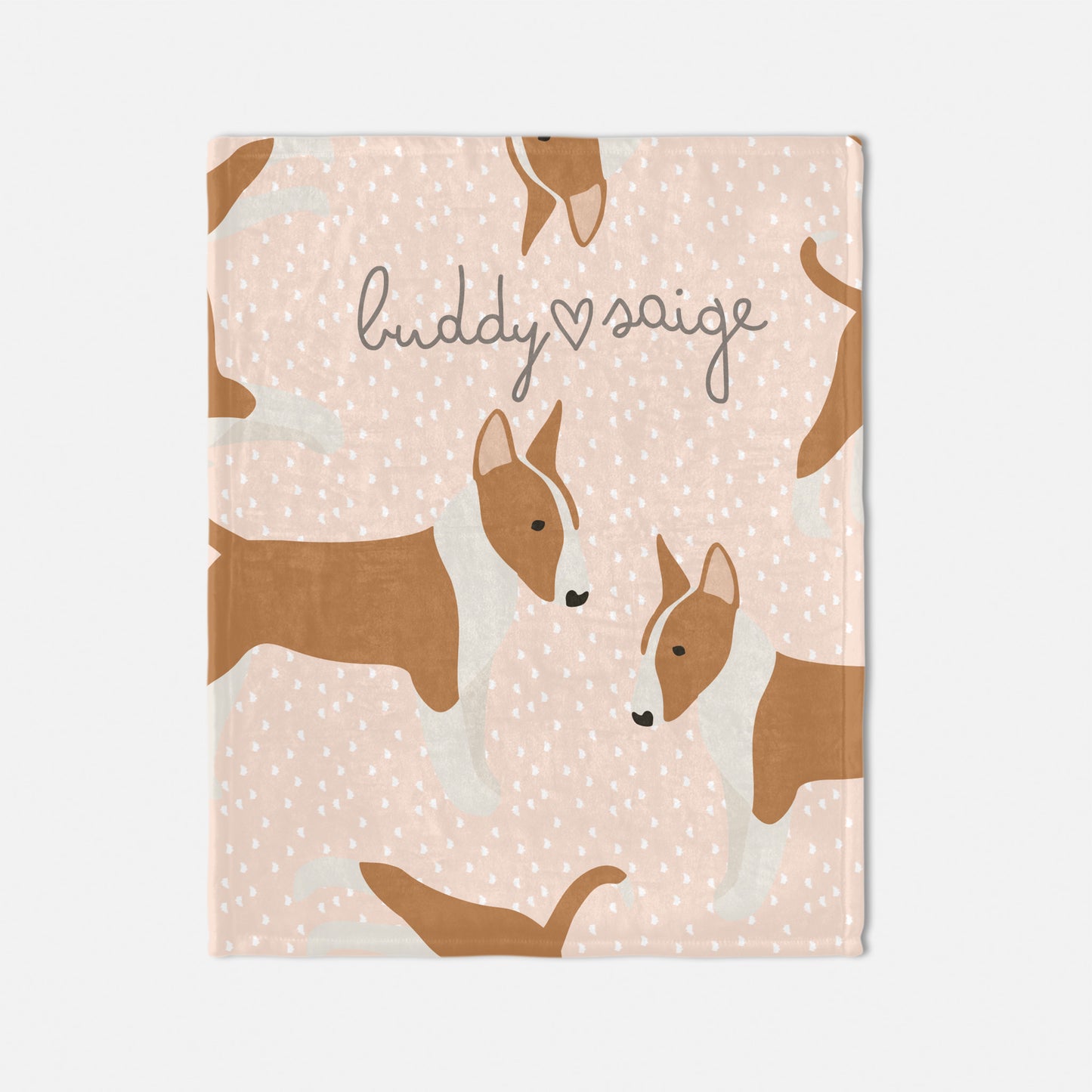 Bull Terrier Dog Personalized Baby Blanket