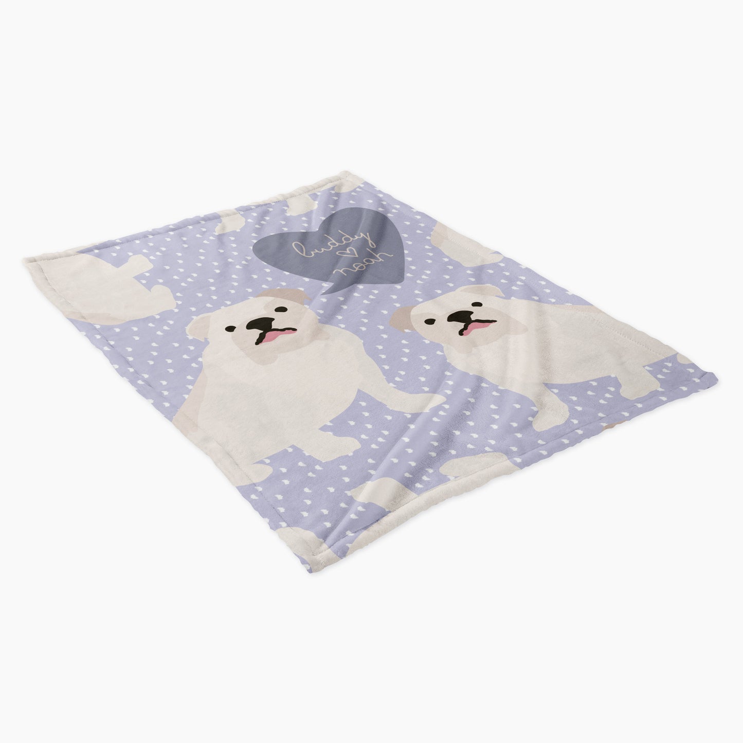 Bulldog dog Personalized Baby Blanket